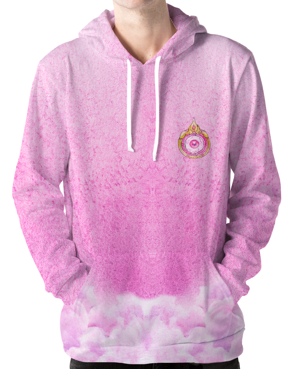Champion reverse weave sublimated pink hoodie hot sale
