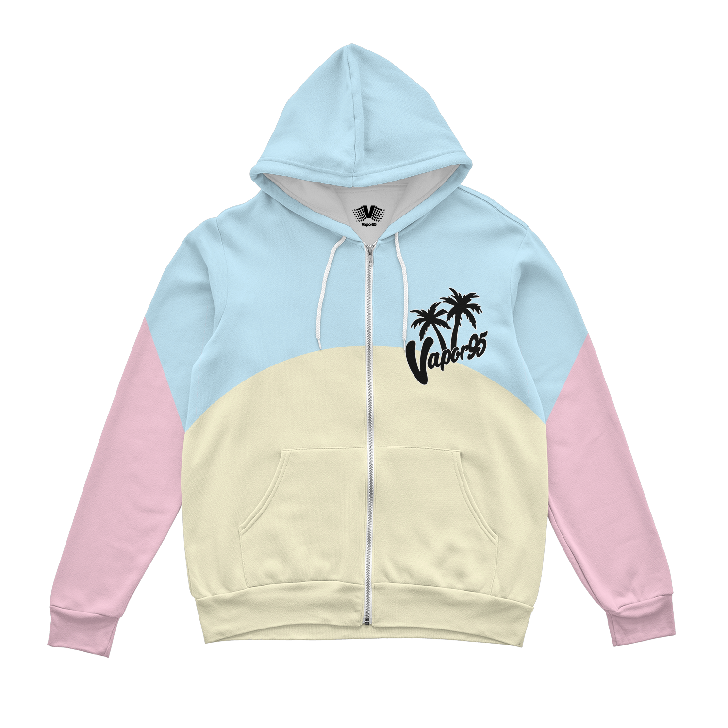 Pastel zip top up hoodie
