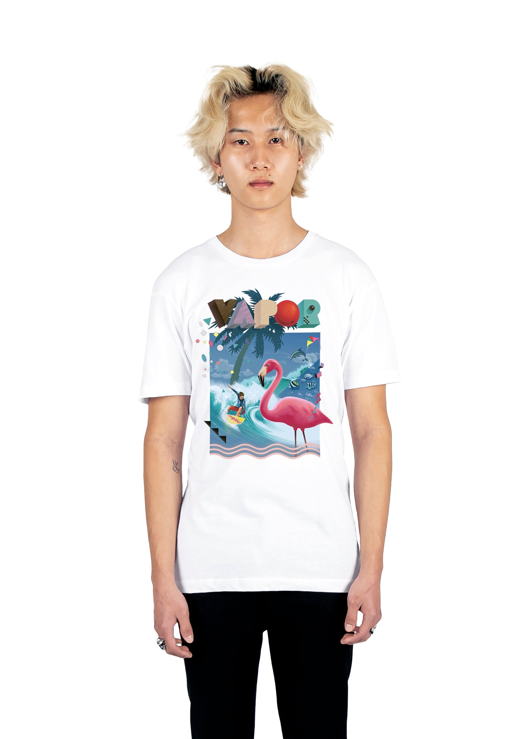 Ride The Wave Tee Graphic Tee DTG White S