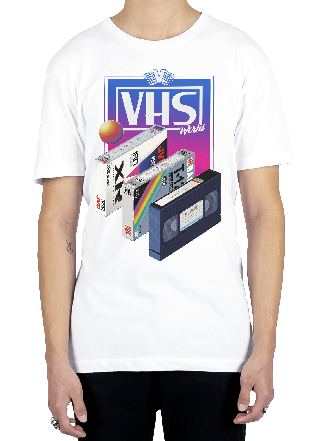 VHS World Tee Graphic Tee Vapor95