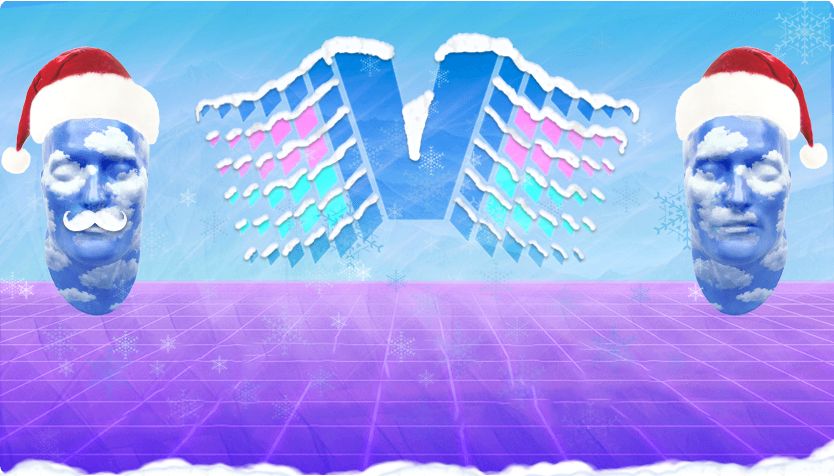 Vapor95 vaporwave gift guide featuring aesthetic retro gifts like candles, pins and blankets for the holidays.