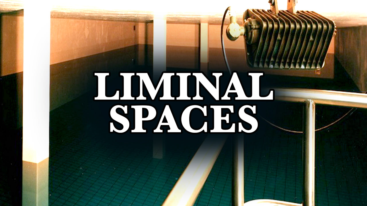 Album cover art for Hantasi's Liminal Spaces, a haunting vaporwave and signalwave take on empty liminal places