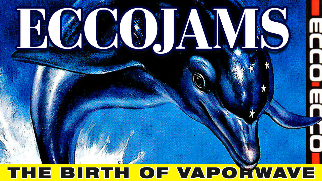 Chuck Person's Eccojams Vol. 1 glitched album art built from Ecco the Dolphin video game visuals