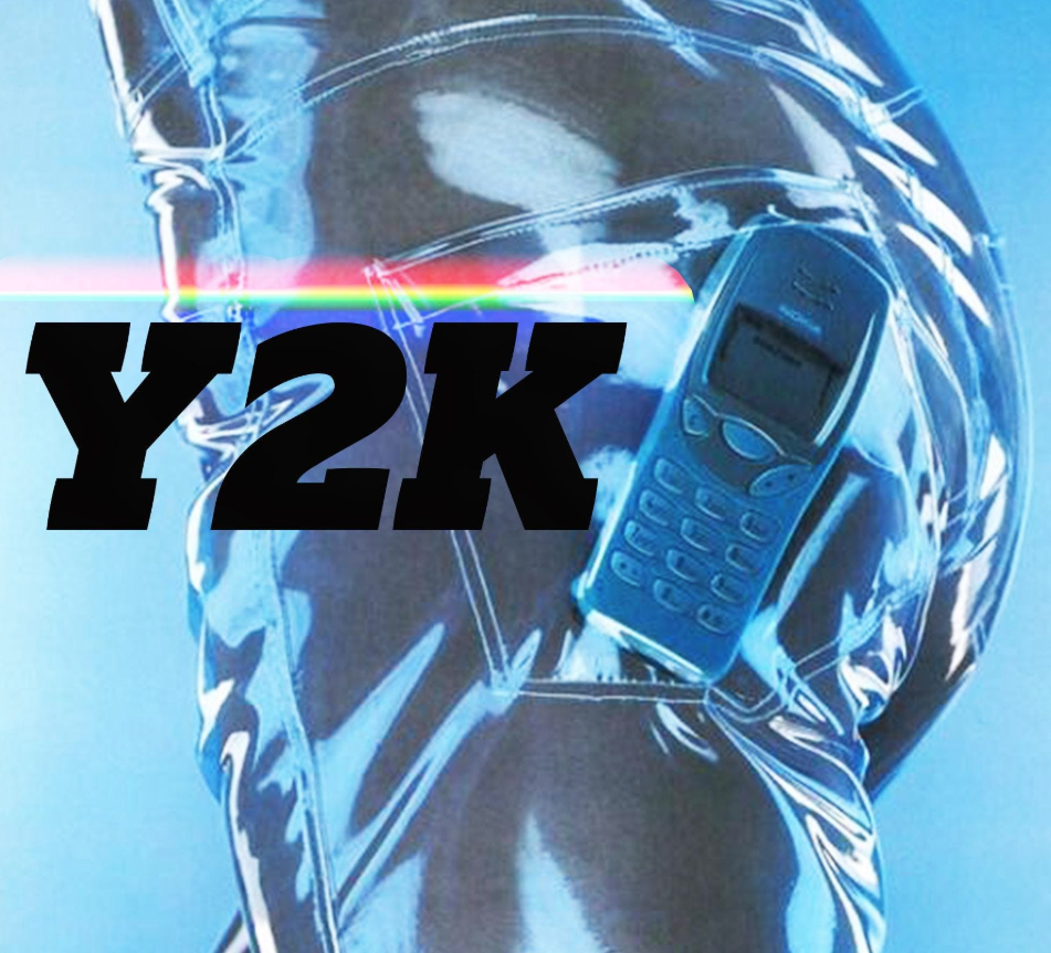 Early-2000s Y2K fashion collage with metallic, bedazzled and futuristic looks, illustrating Y2K style on Vapor95 Darknet.