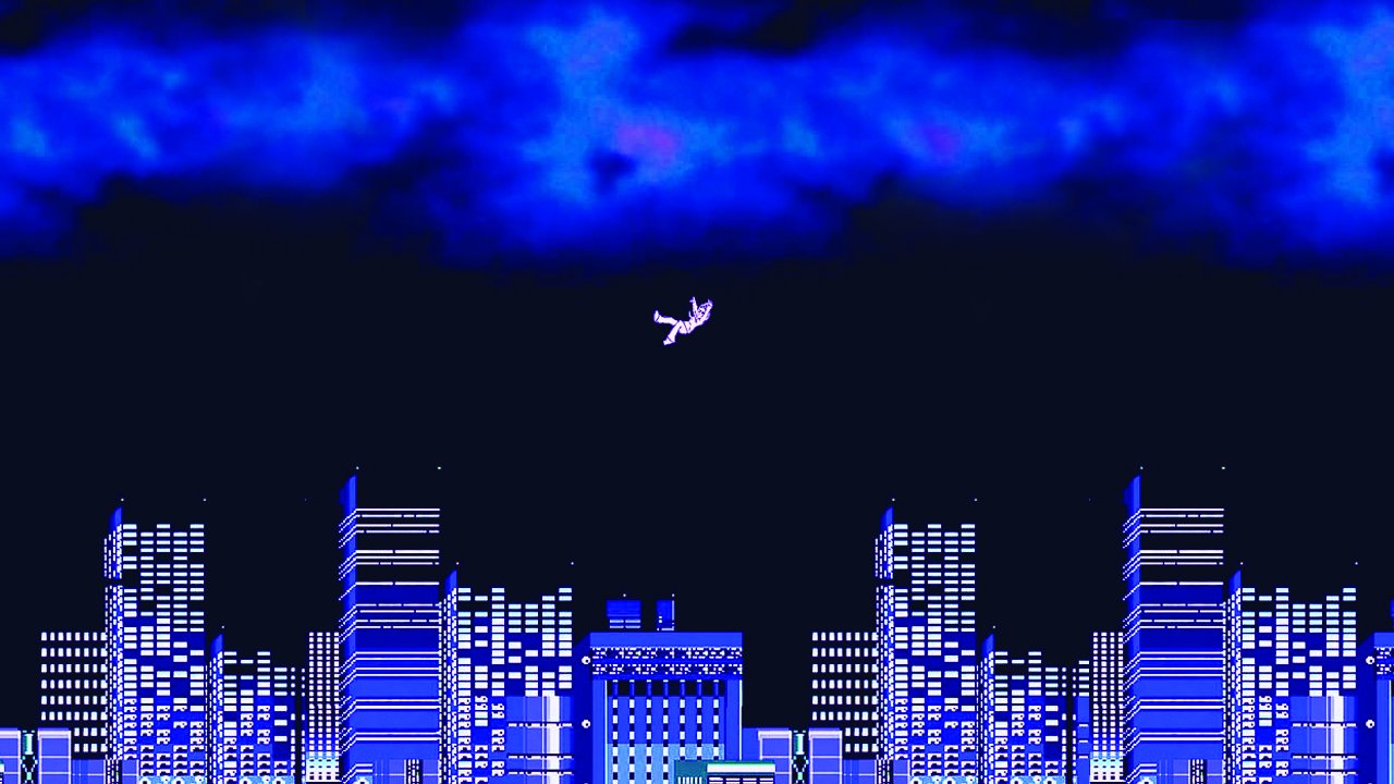 TOWERS dark-ambient album artwork with a brooding nighttime cyberpunk cityscape