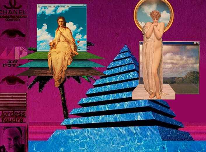 Surreal vaporwave artwork by internet artist Lordess Foudre