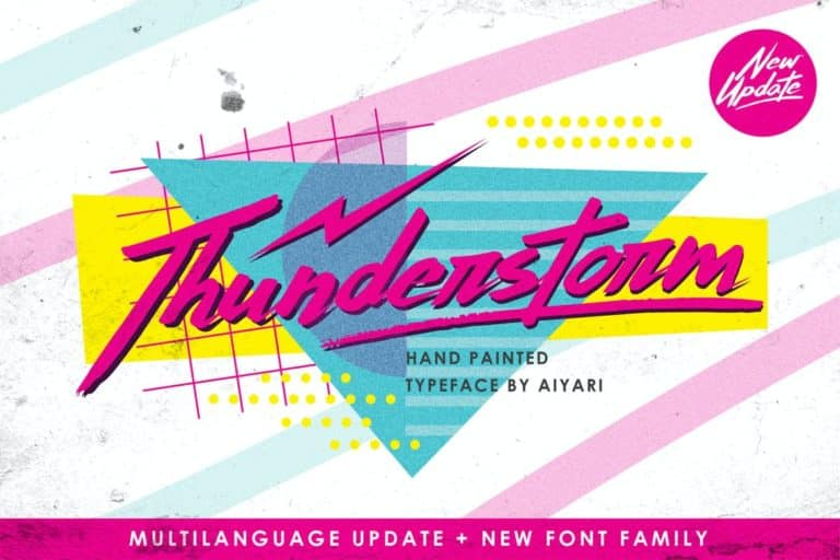 Bold retro 80s-style display font sample, one of the best vintage typefaces for radical poster and album cover designs
