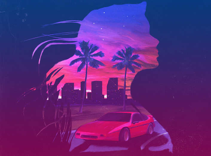 Isidor 3218 album cover featured in the March synthwave playlist