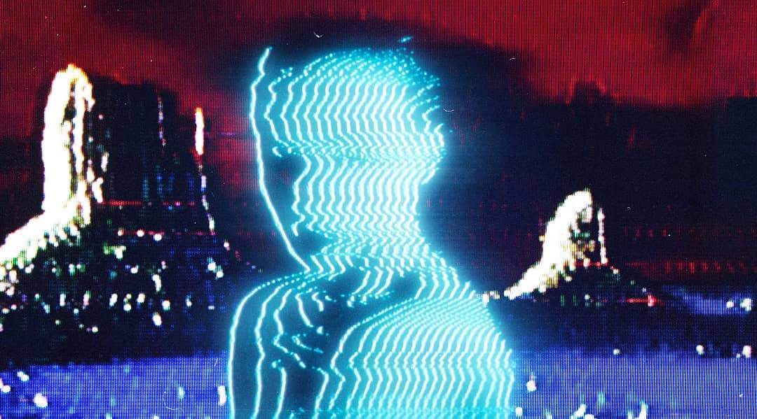 Glitch artist Polygon and a sample of his analog CRT circuit-bent glitch art portrait
