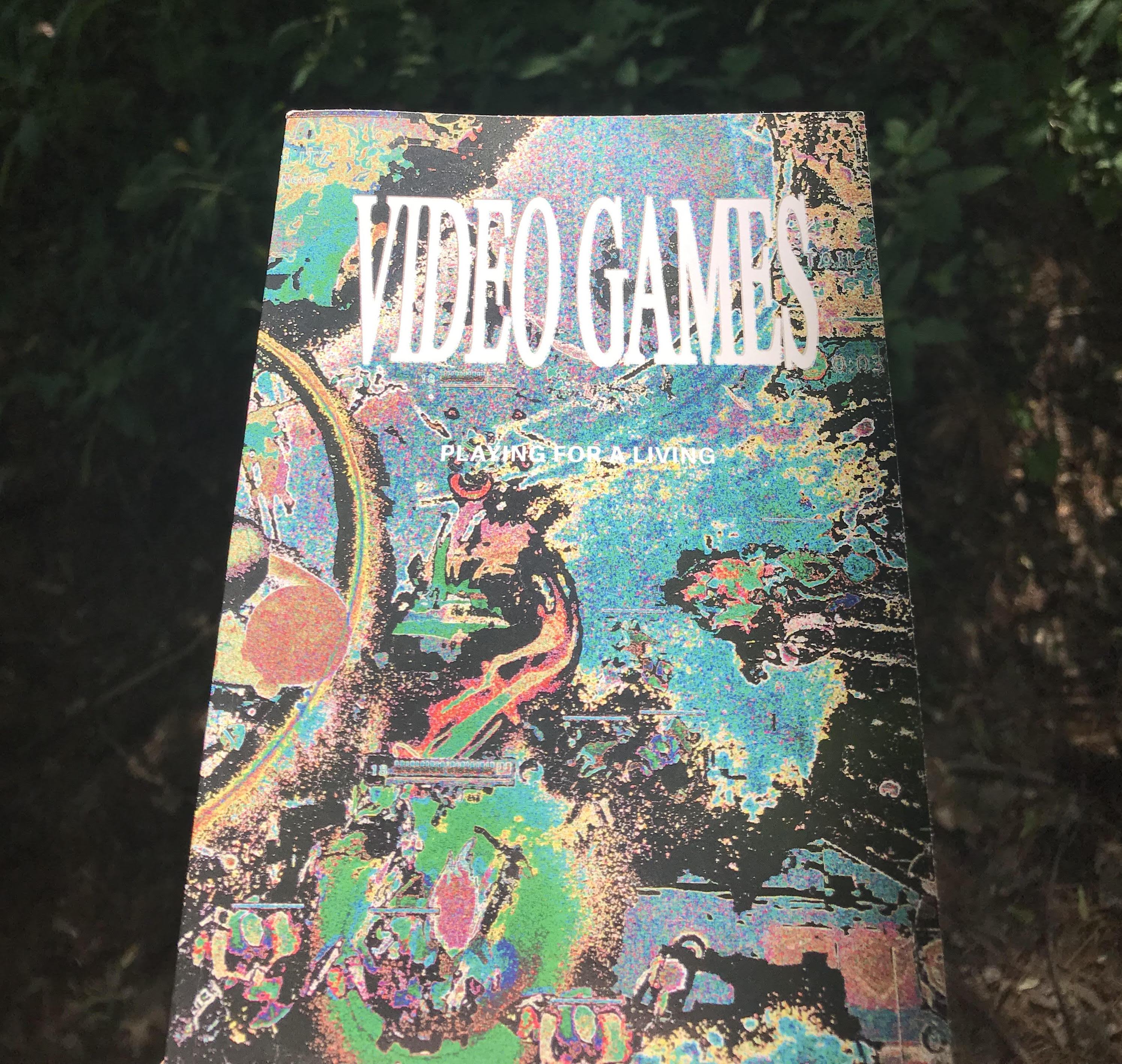 Cover and pages of Video Games: Playing For A Living, an interview book from Vapor95 and Yonkers International Press.