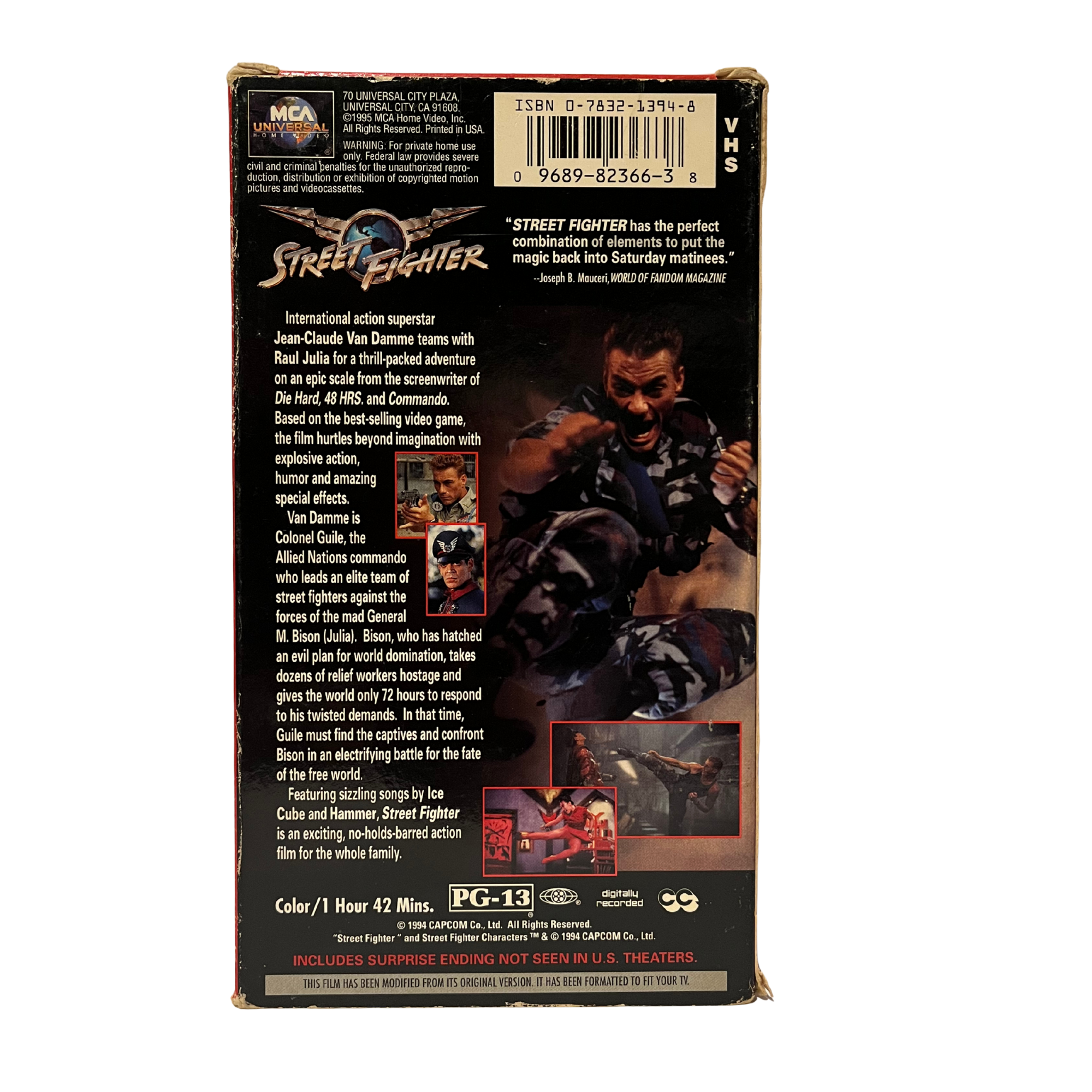 Street Fighter Live Action Movie VHS Tape