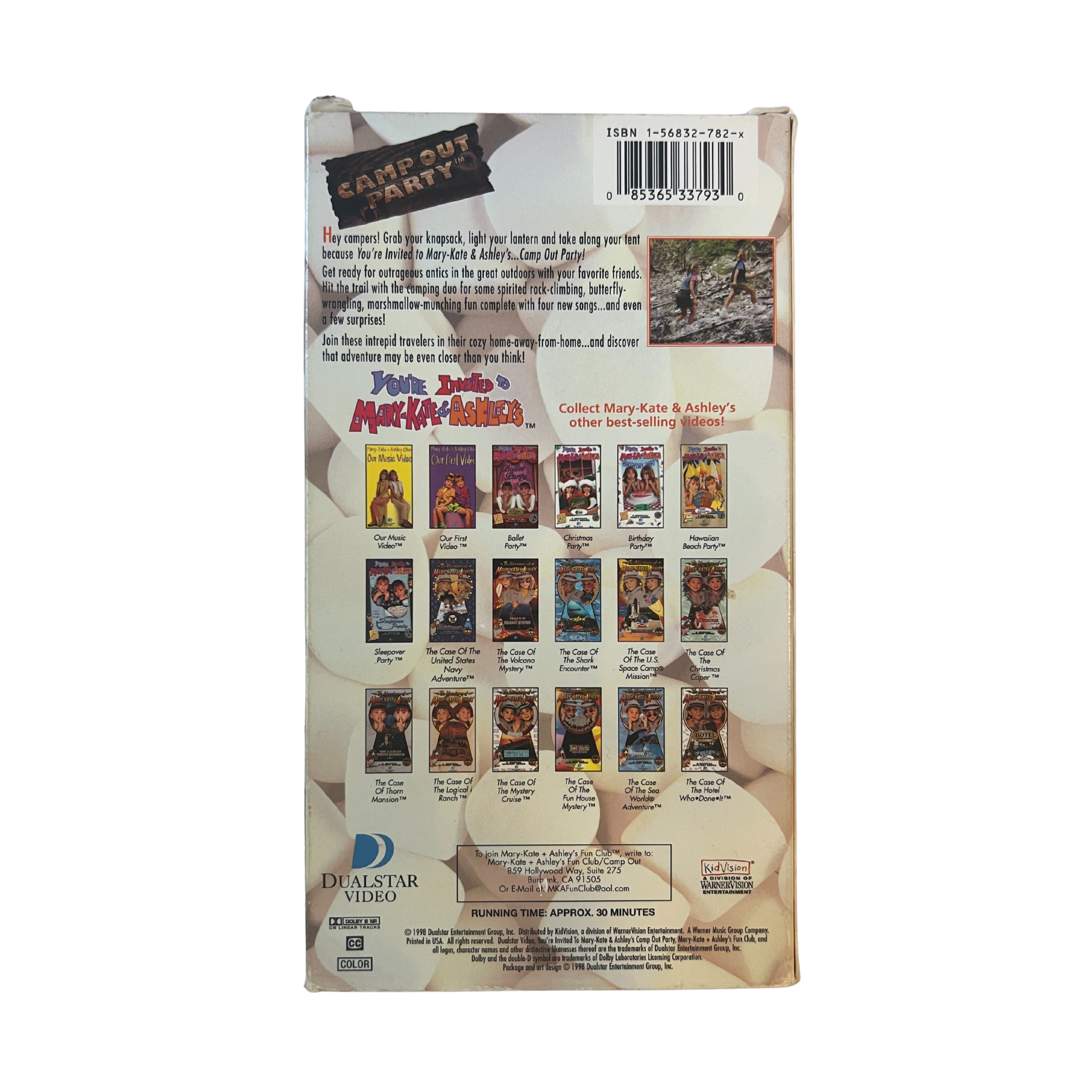 Mary Kate & Ashley's Camp Out Party VHS Tape