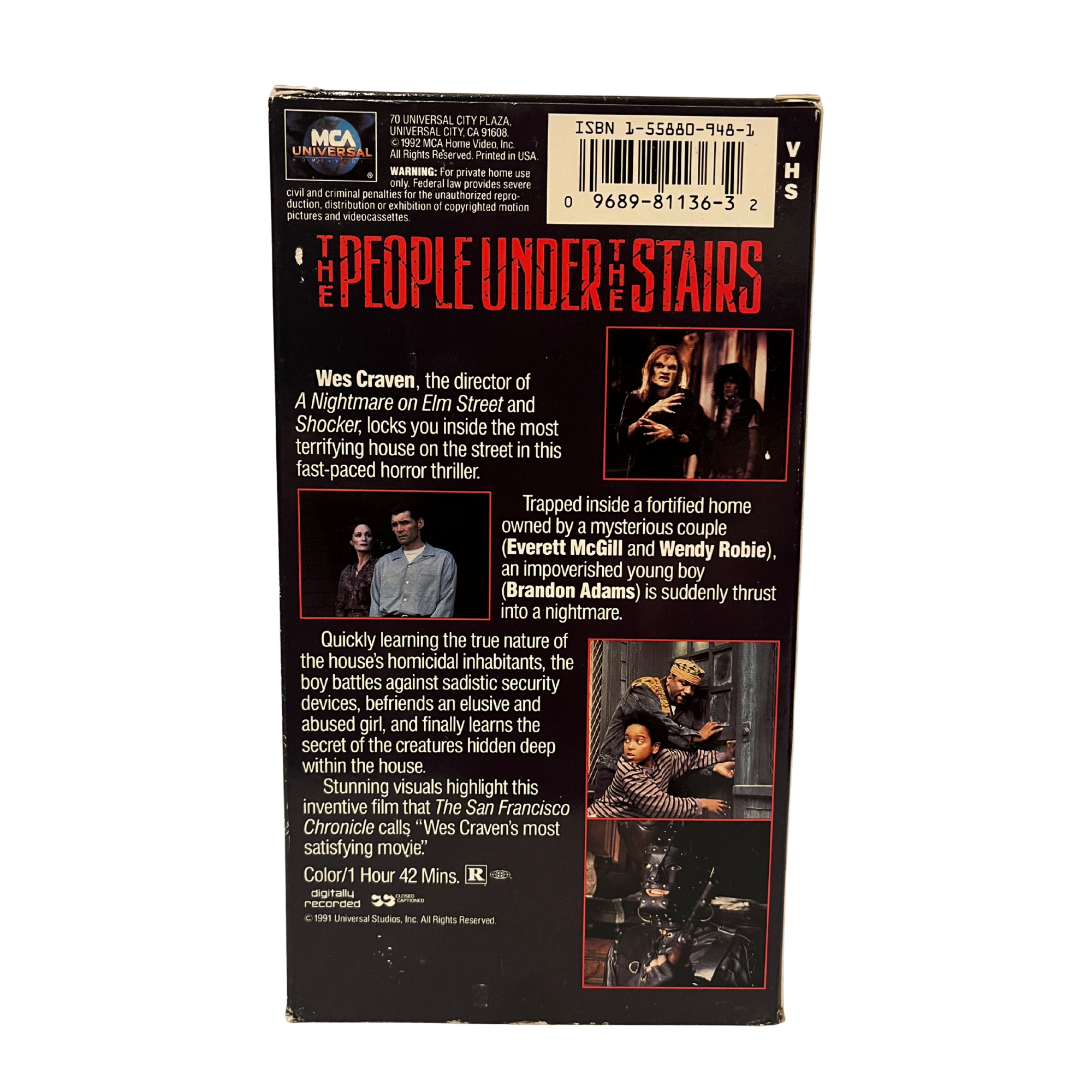 People Under The Stairs VHS Tape