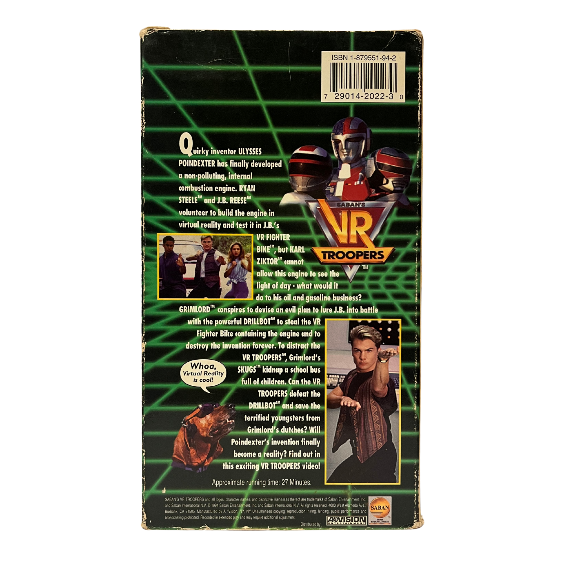 VR Troopers Virtual V-6 VHS Tape