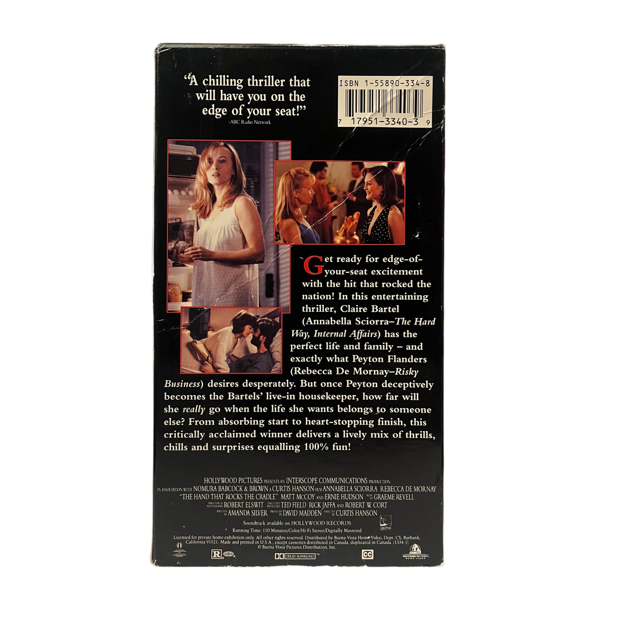 The Hand That Rocks The Cradle VHS Tape