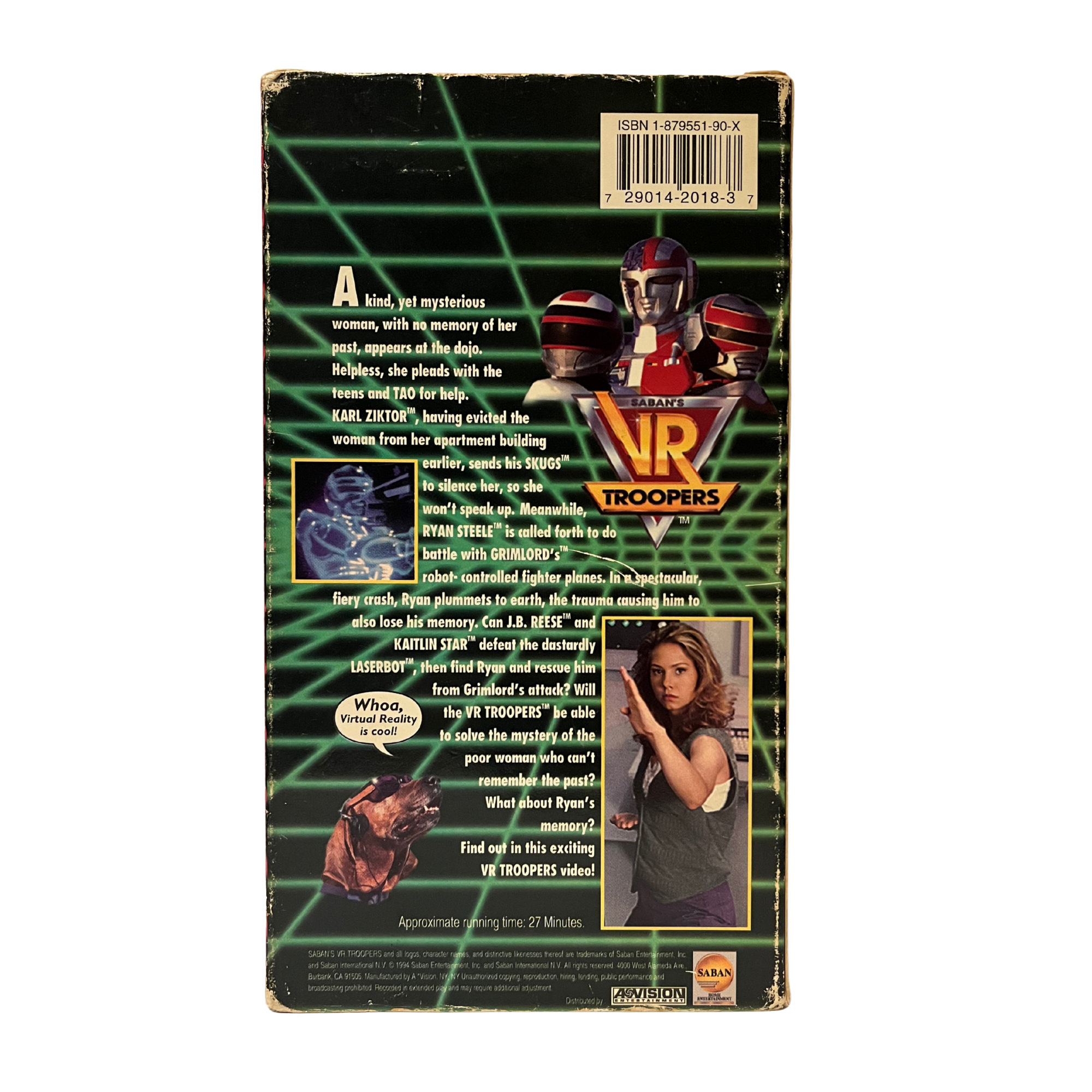 VR Troopers Lost Memories VHS Tape
