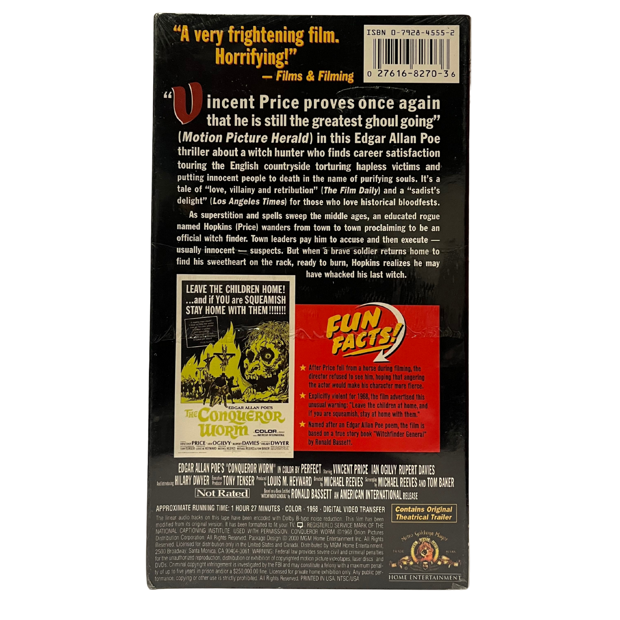 Conqueror Worm VHS Tape