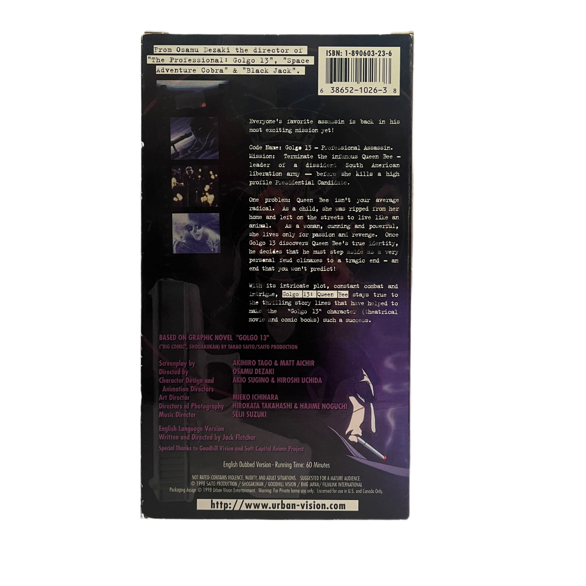 Golgo 13: Queen Bee VHS Tape