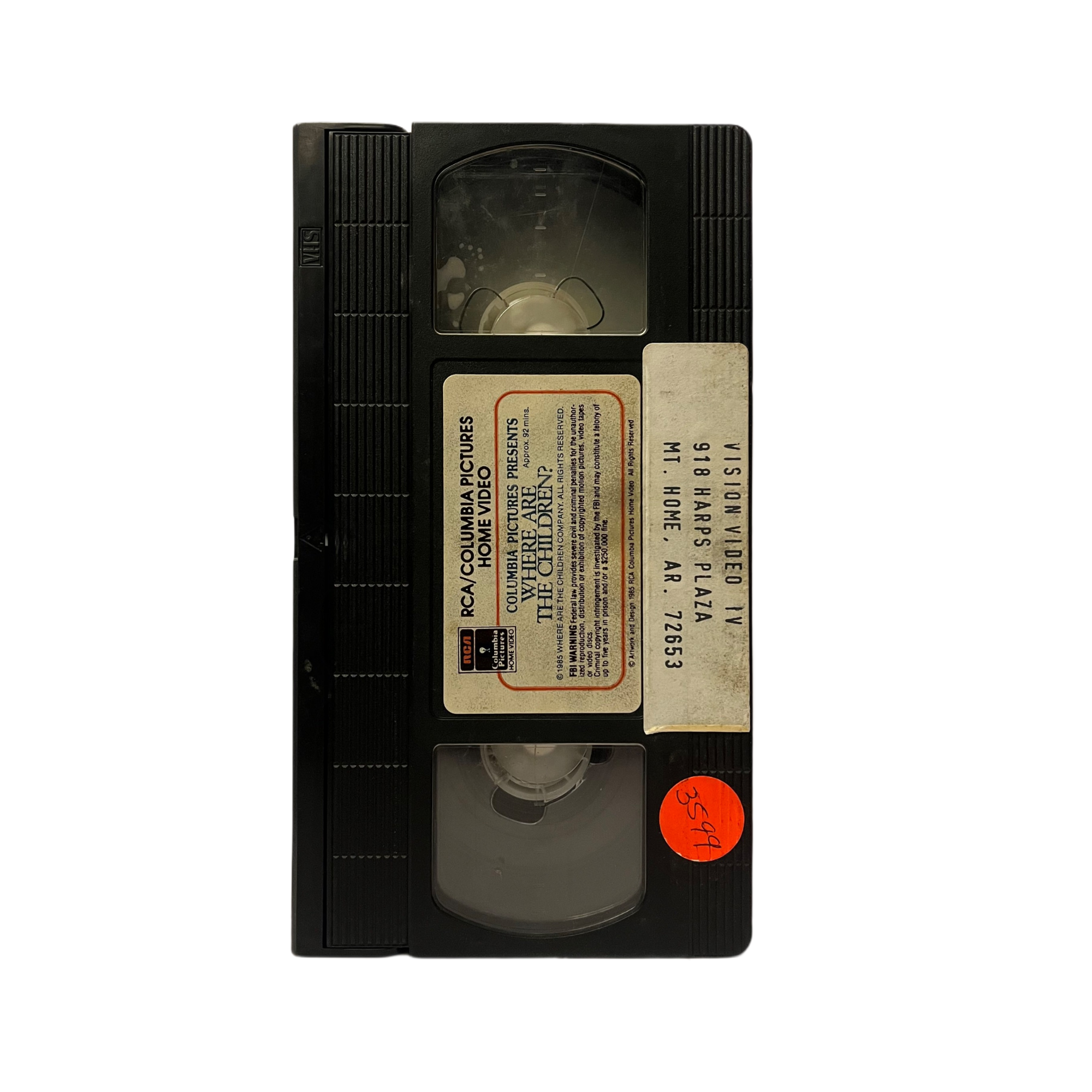 Where Are The Children? VHS Tape