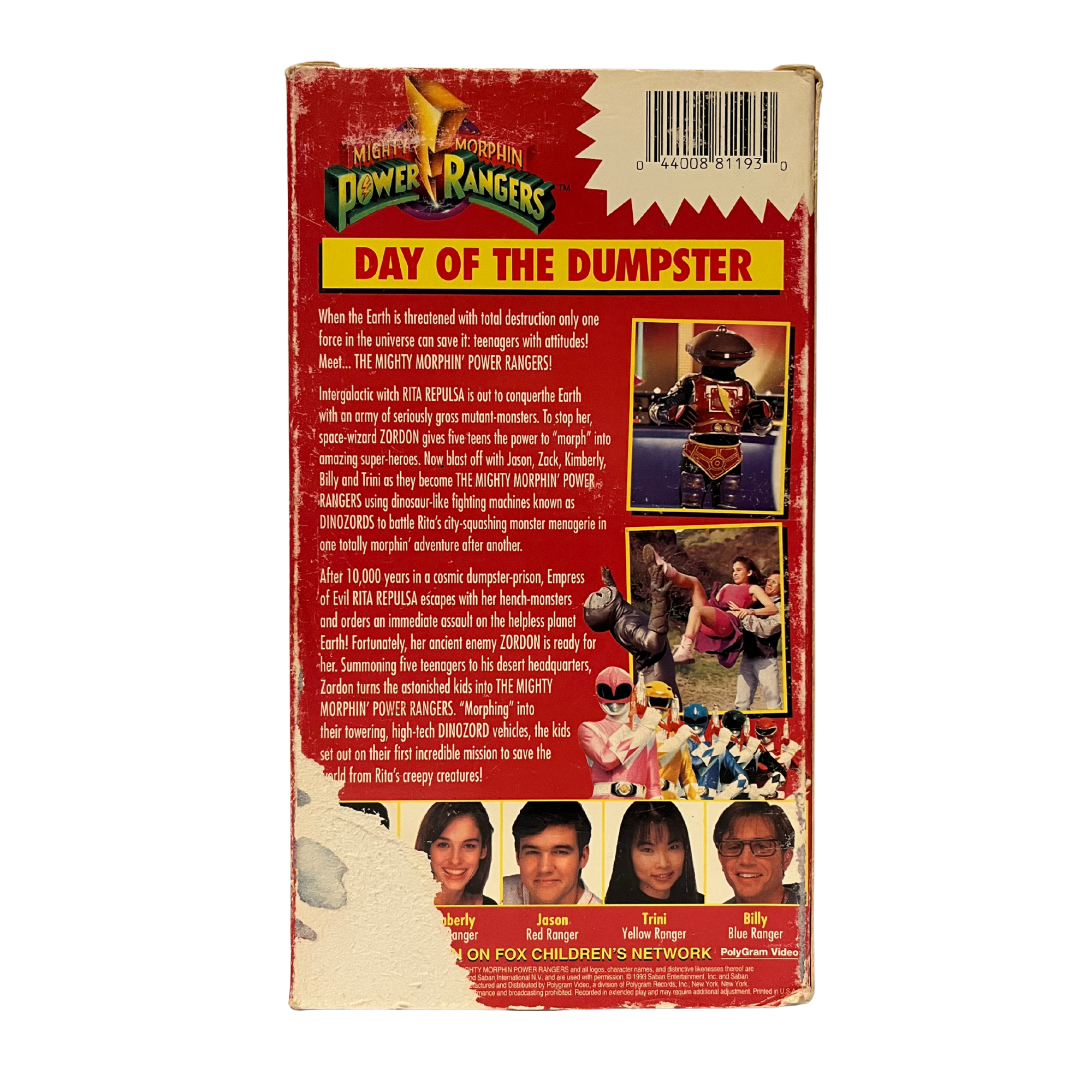 Power Rangers Day of the Dumpster VHS Tape