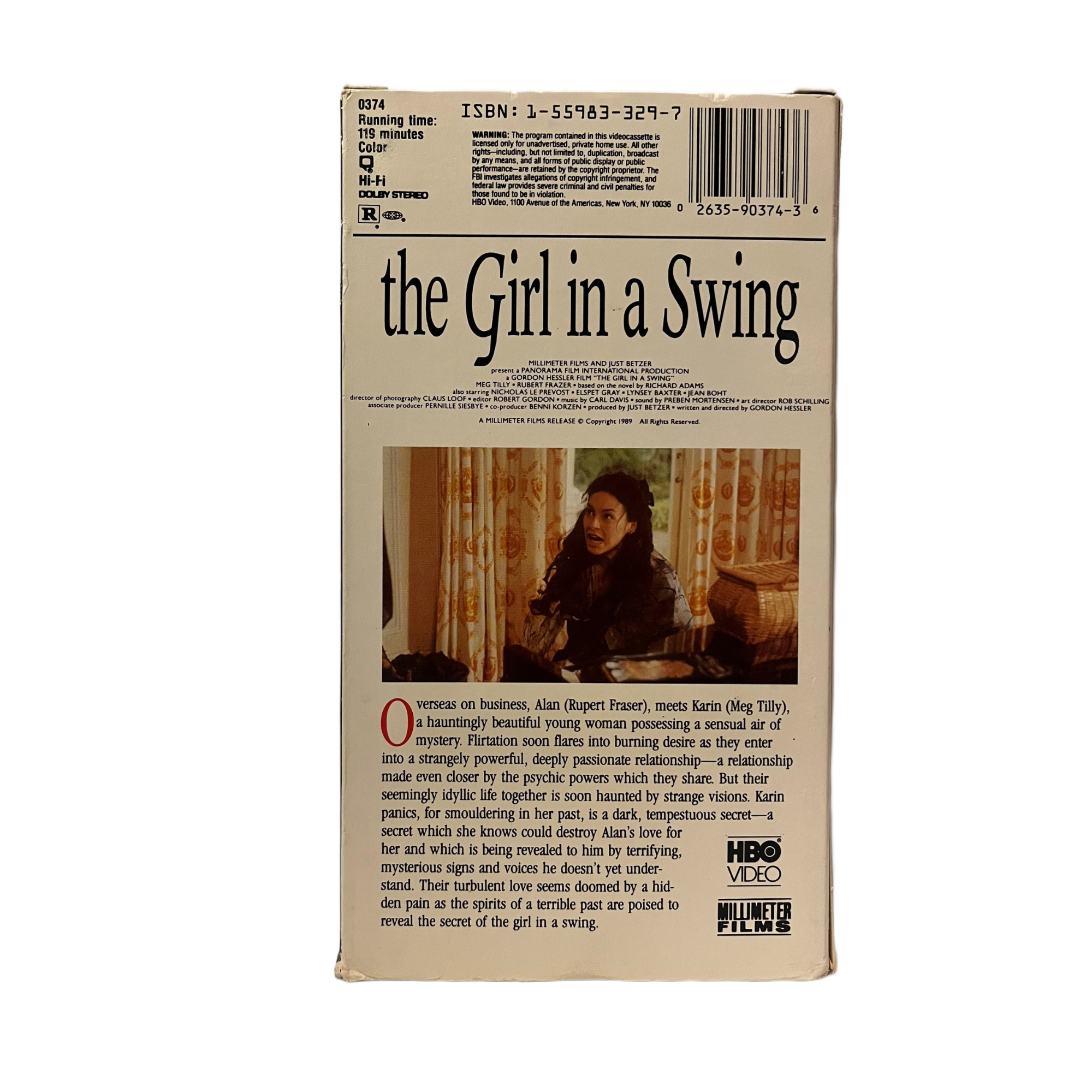 The Girl In A Swing VHS Tape