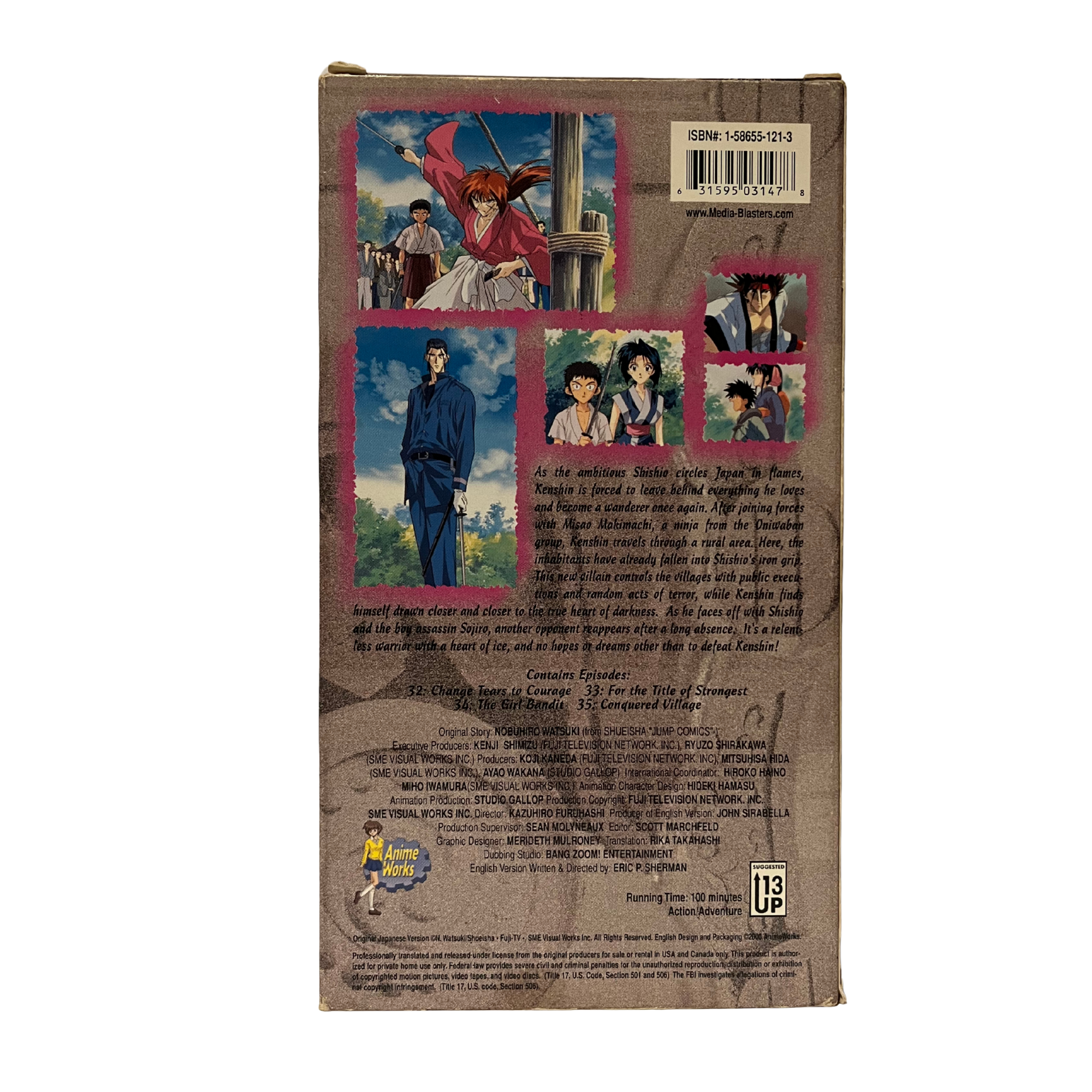 Rurouni Kenshin: Legend of Kyoto VHS Tape