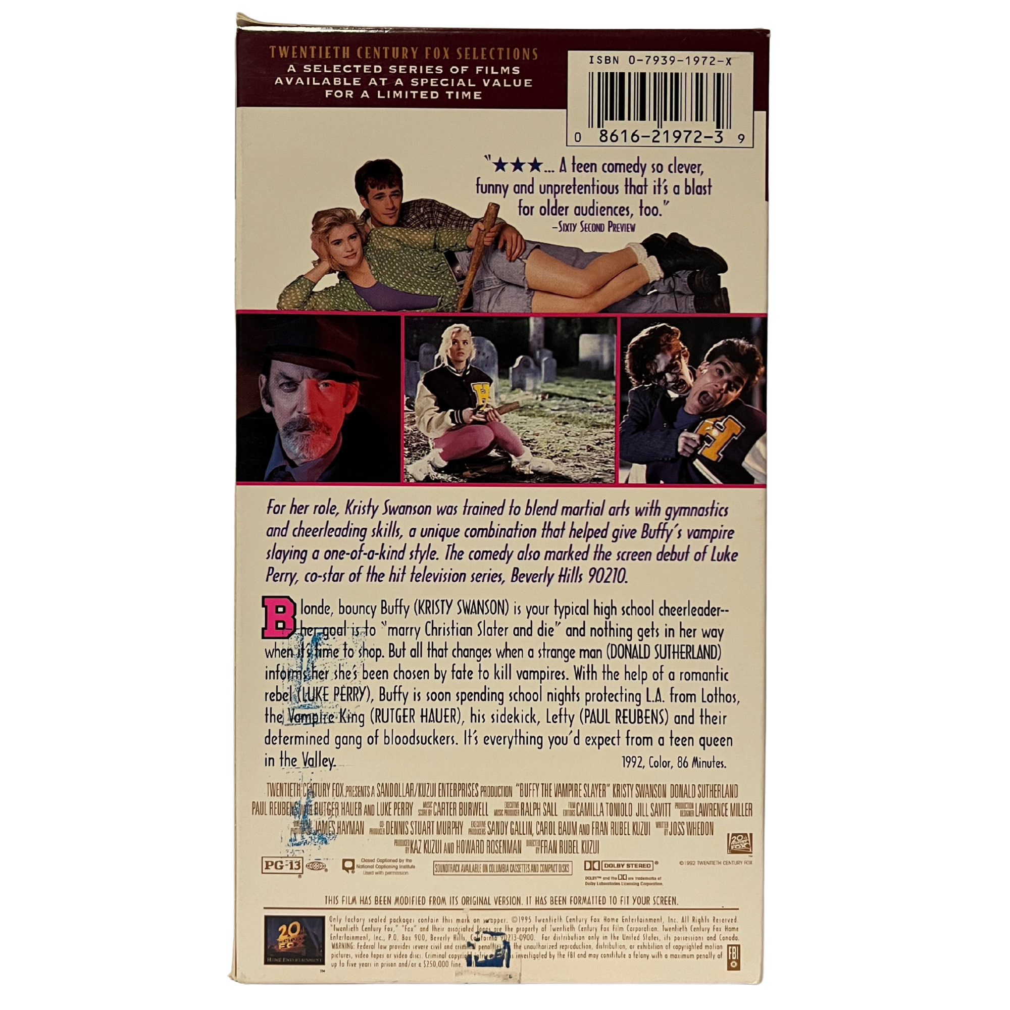 Buffy The Vampire Slayer VHS Tape