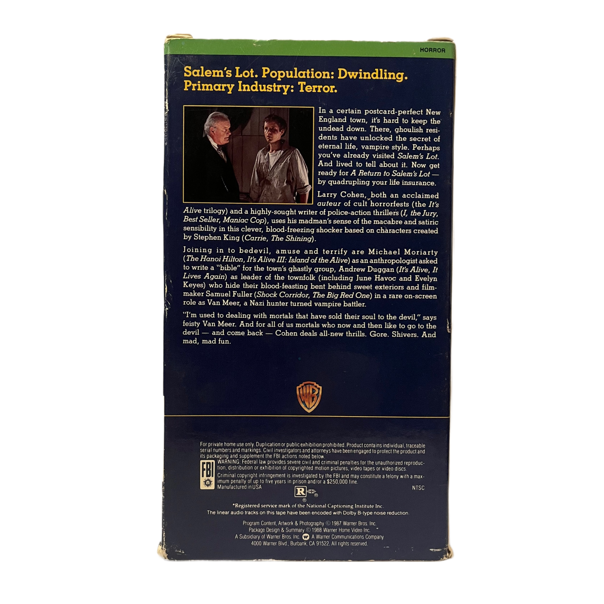 A Return To Salem's Lot VHS Tape