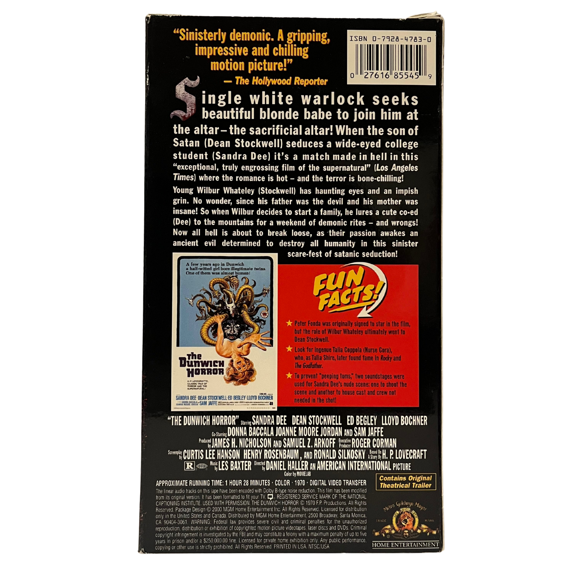 The Dunwich Horror VHS Tape