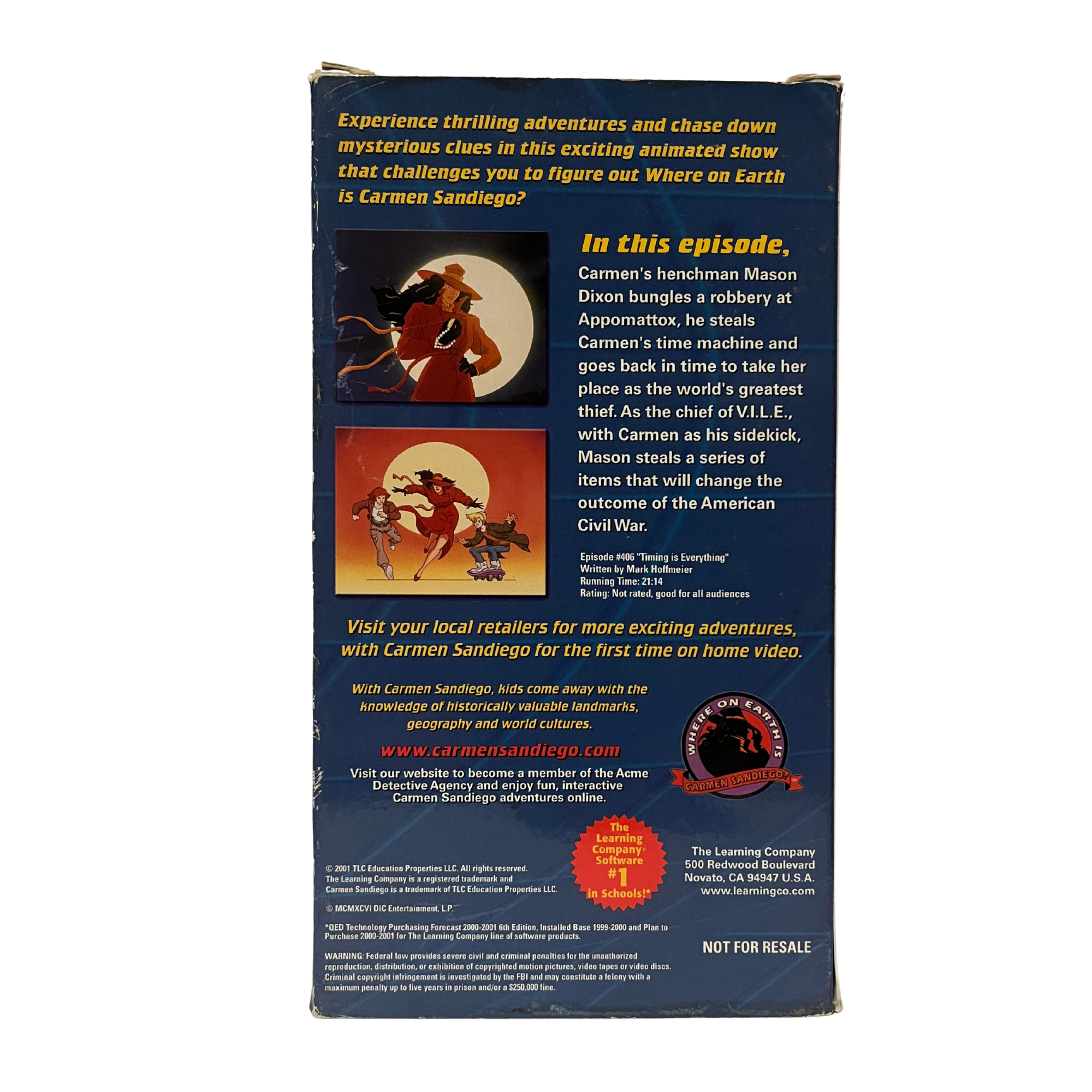 Where On Earth is Carmen Sandiego? VHS Tape