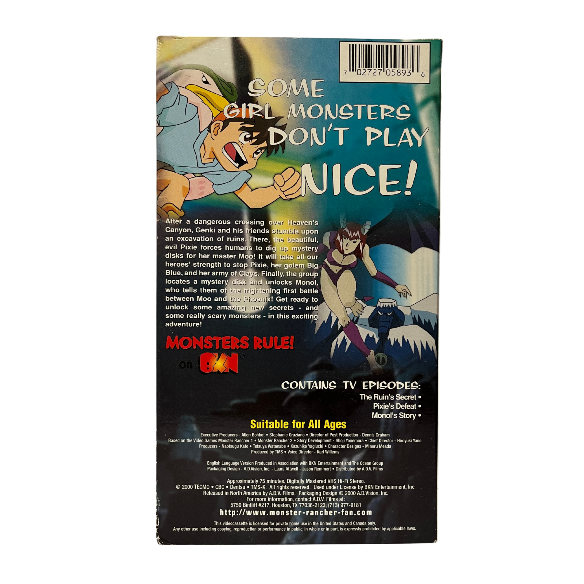 Monster Rancher: The Problem With Pixie VHS Tape