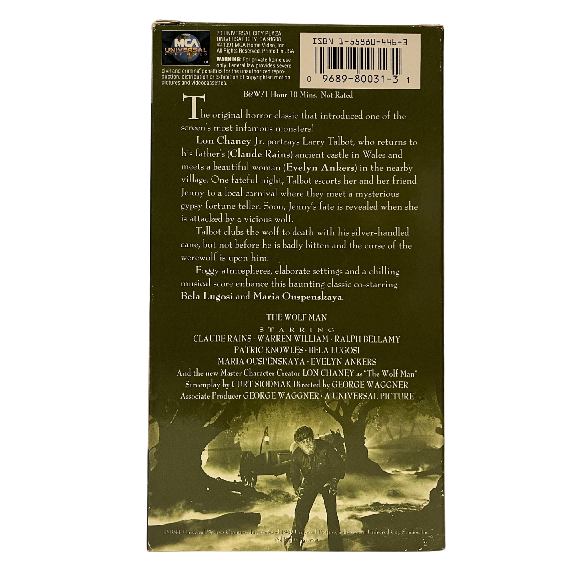The Wolf Man VHS Tape