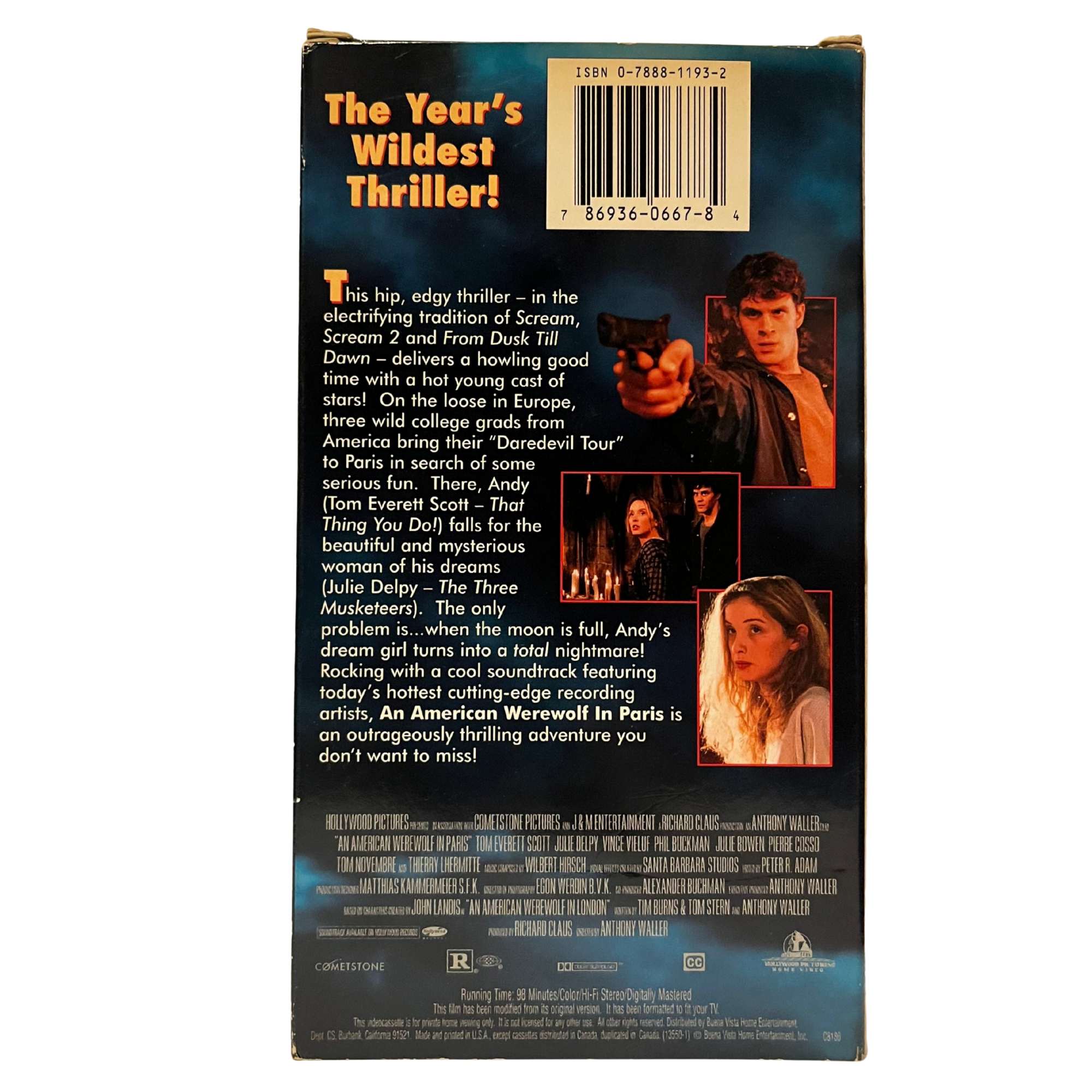 An American Werewolf In Paris VHS Tape