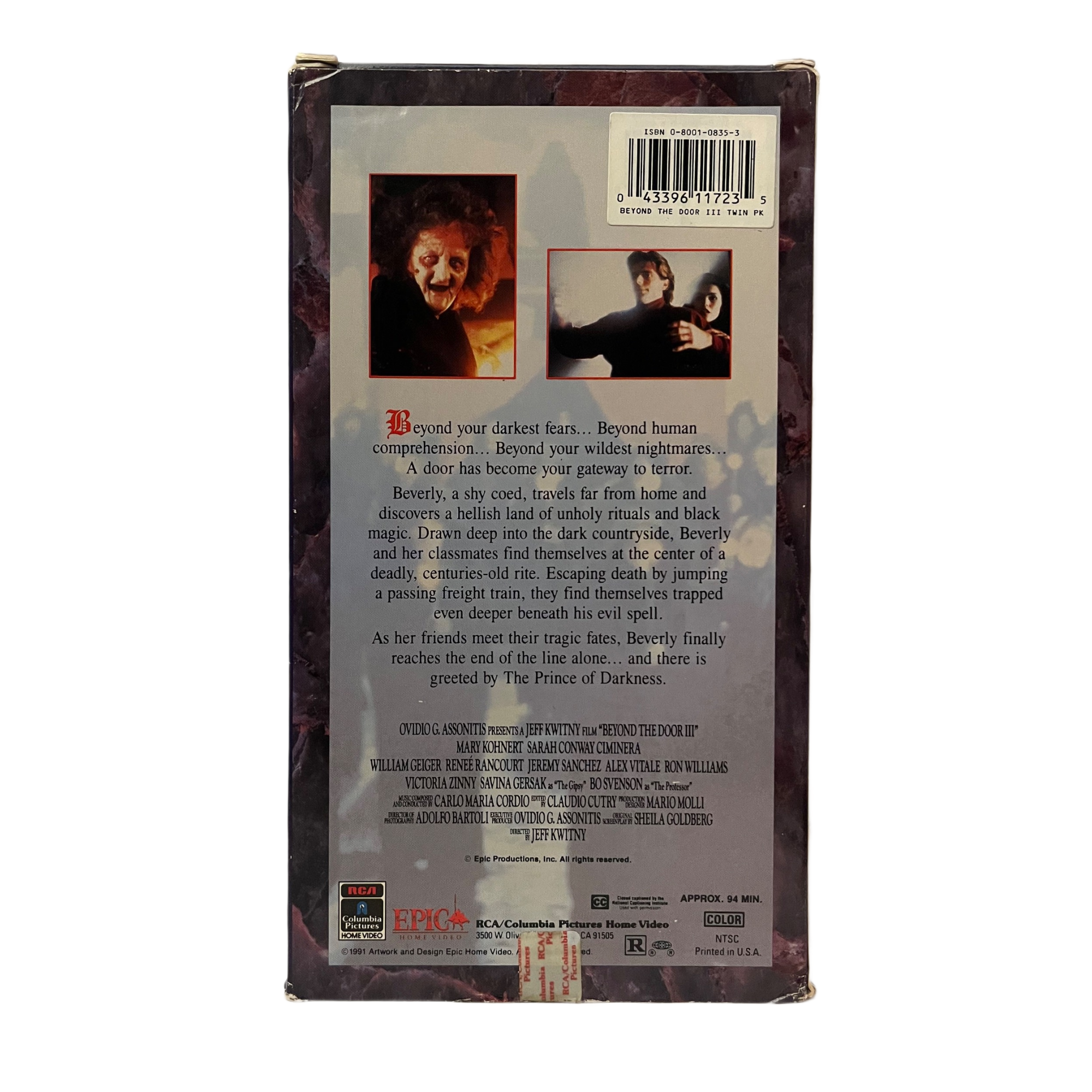 Beyond The Door III VHS Tape