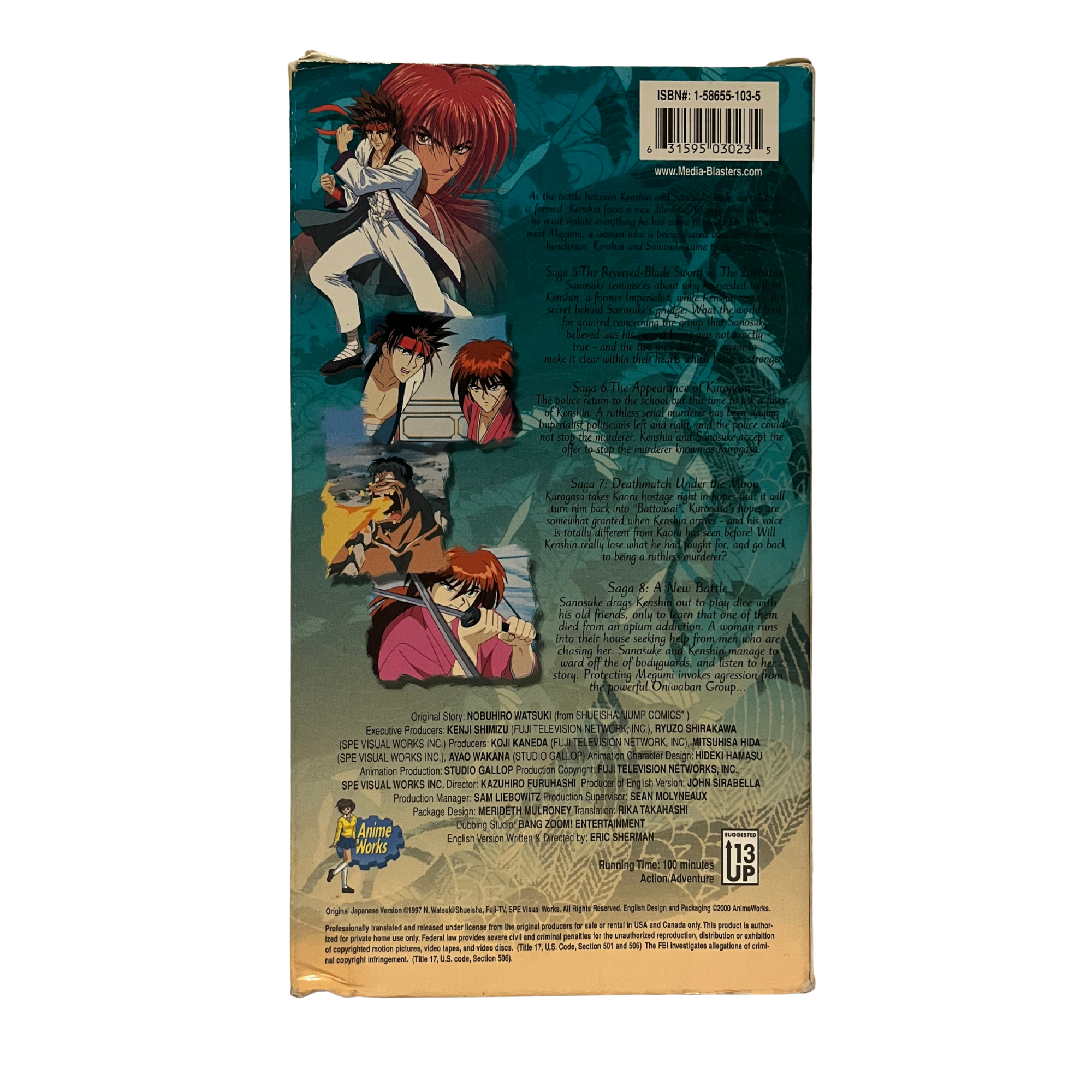 Rurouni Kenshin: Battle in the Moonlight VHS Tape