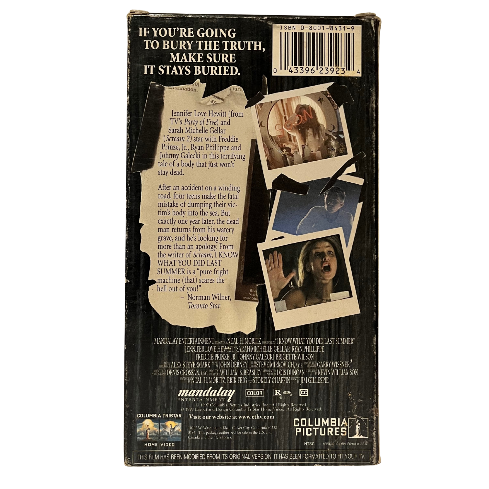 I Know What You Did Last Summer VHS Tape