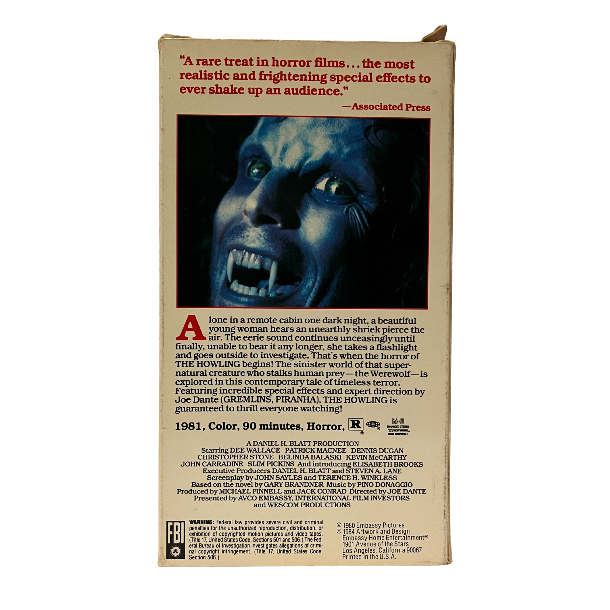 The Howling VHS Tape