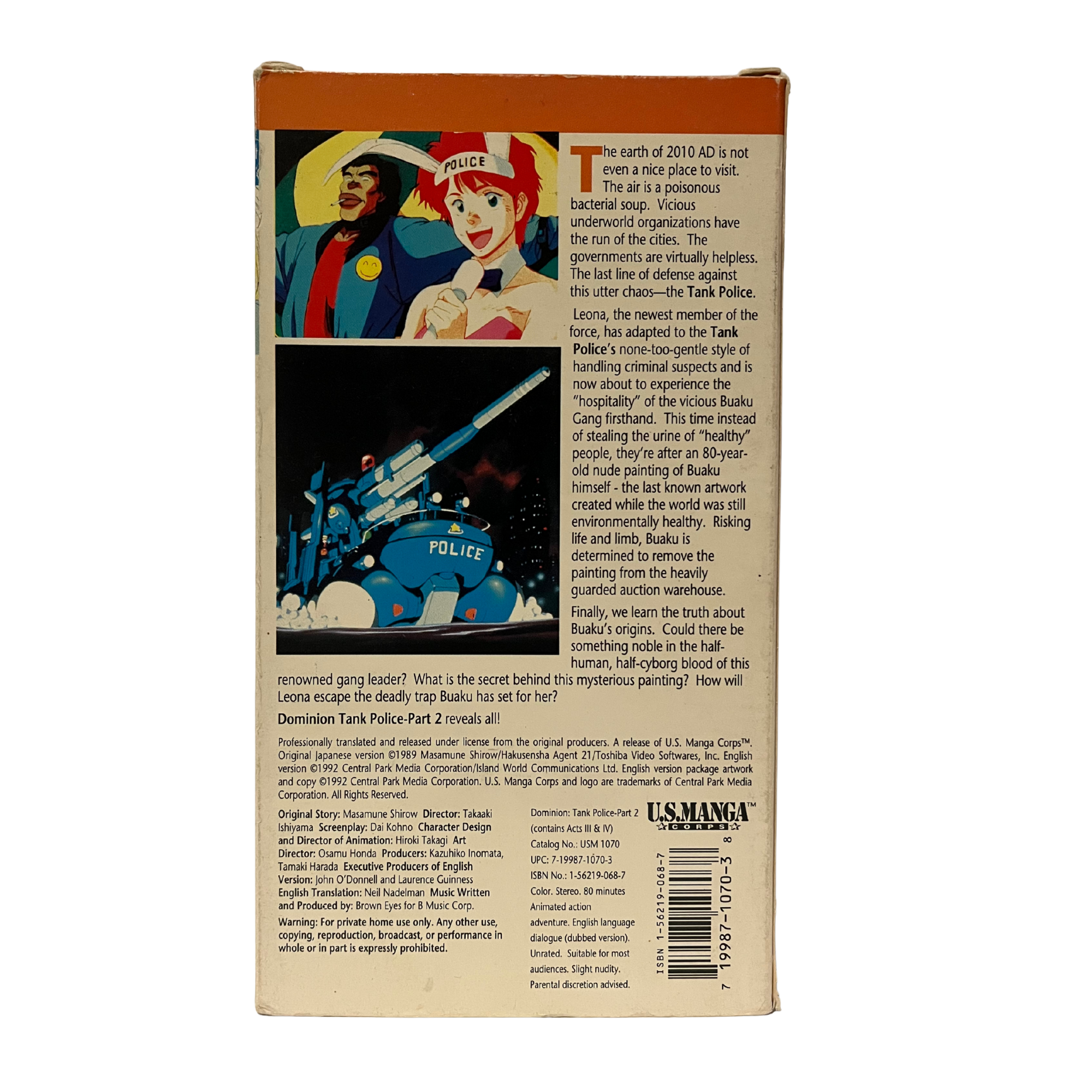 Dominion Tank Police Part 2 VHS Tape