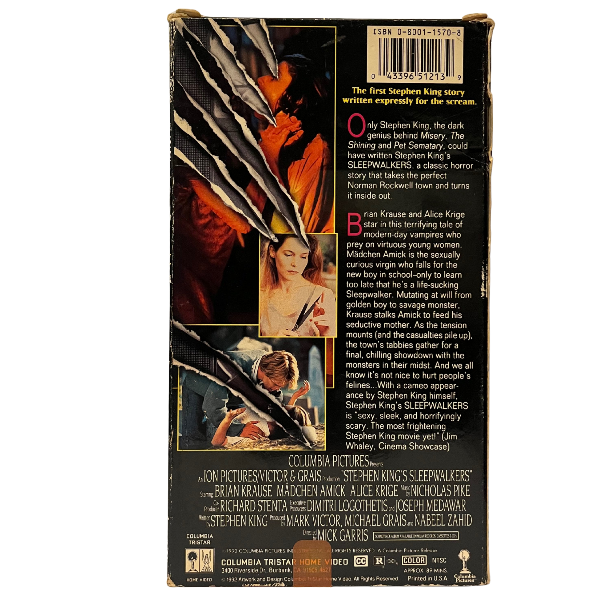 Sleepwalkers VHS Tape