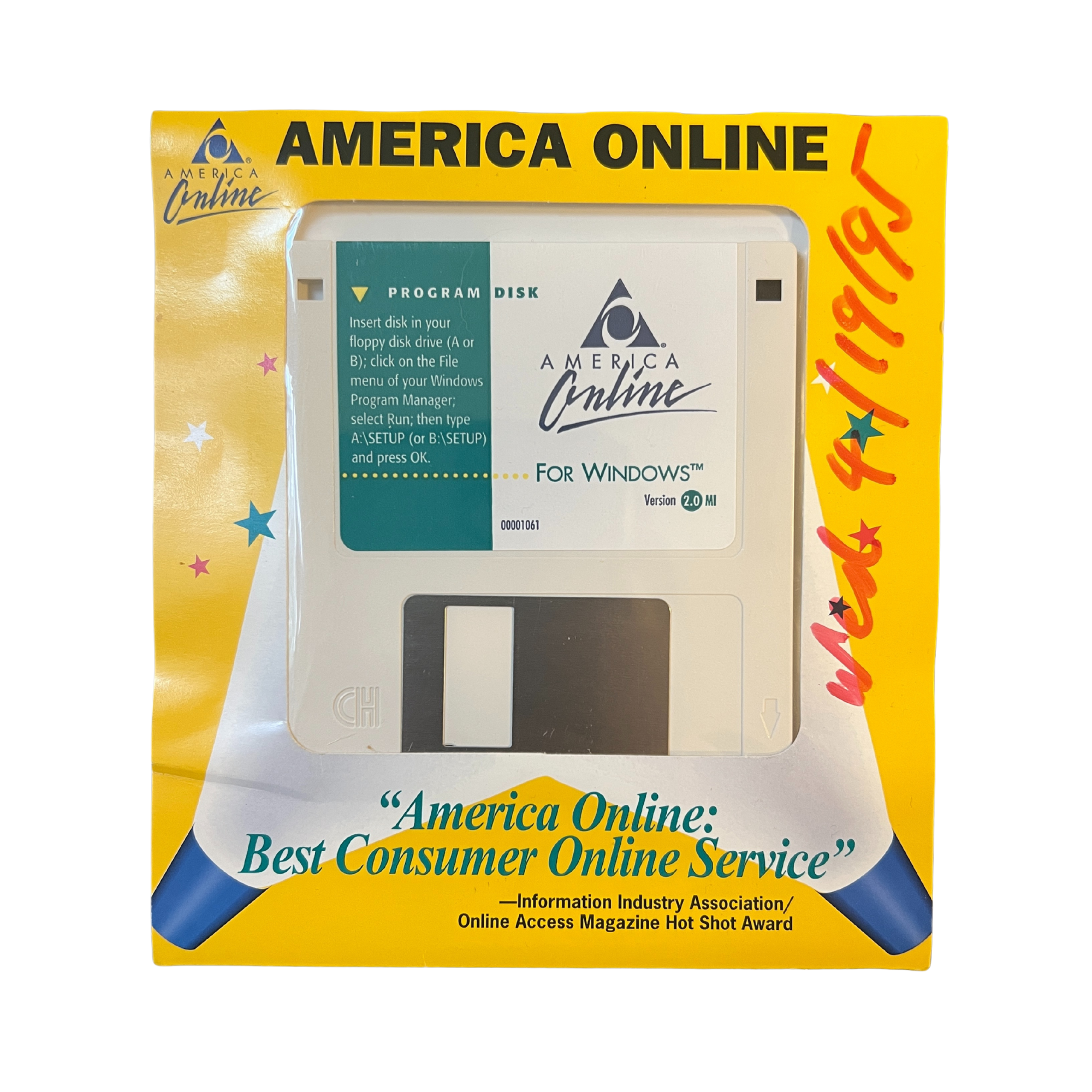 AOL Version 2.0 Floppy Disc (sealed)