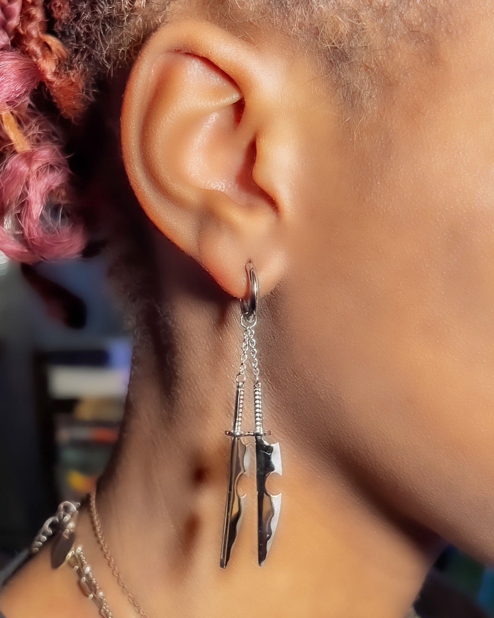 Dual Cleaver Earring