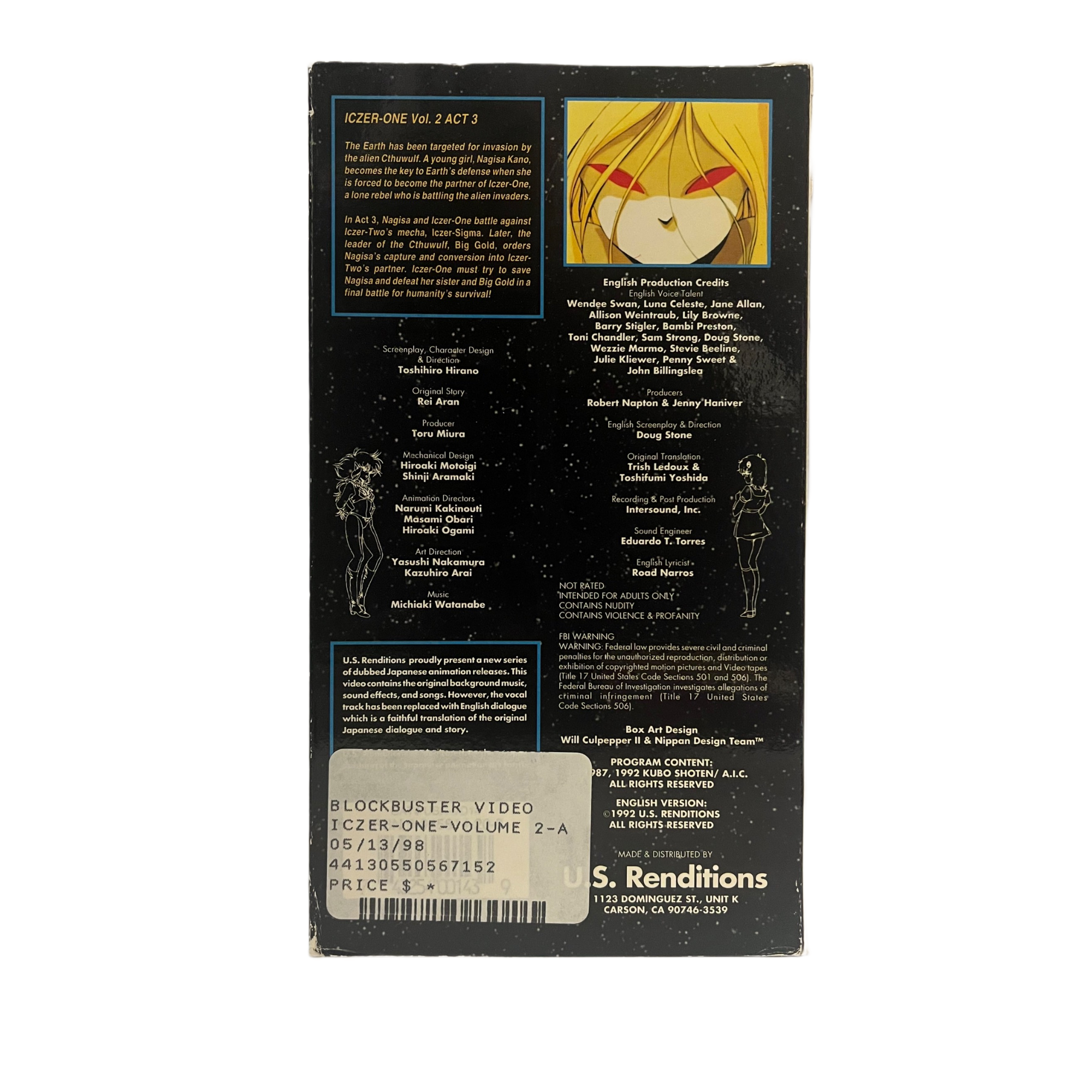 Iczer One Vol. 2 VHS Tape