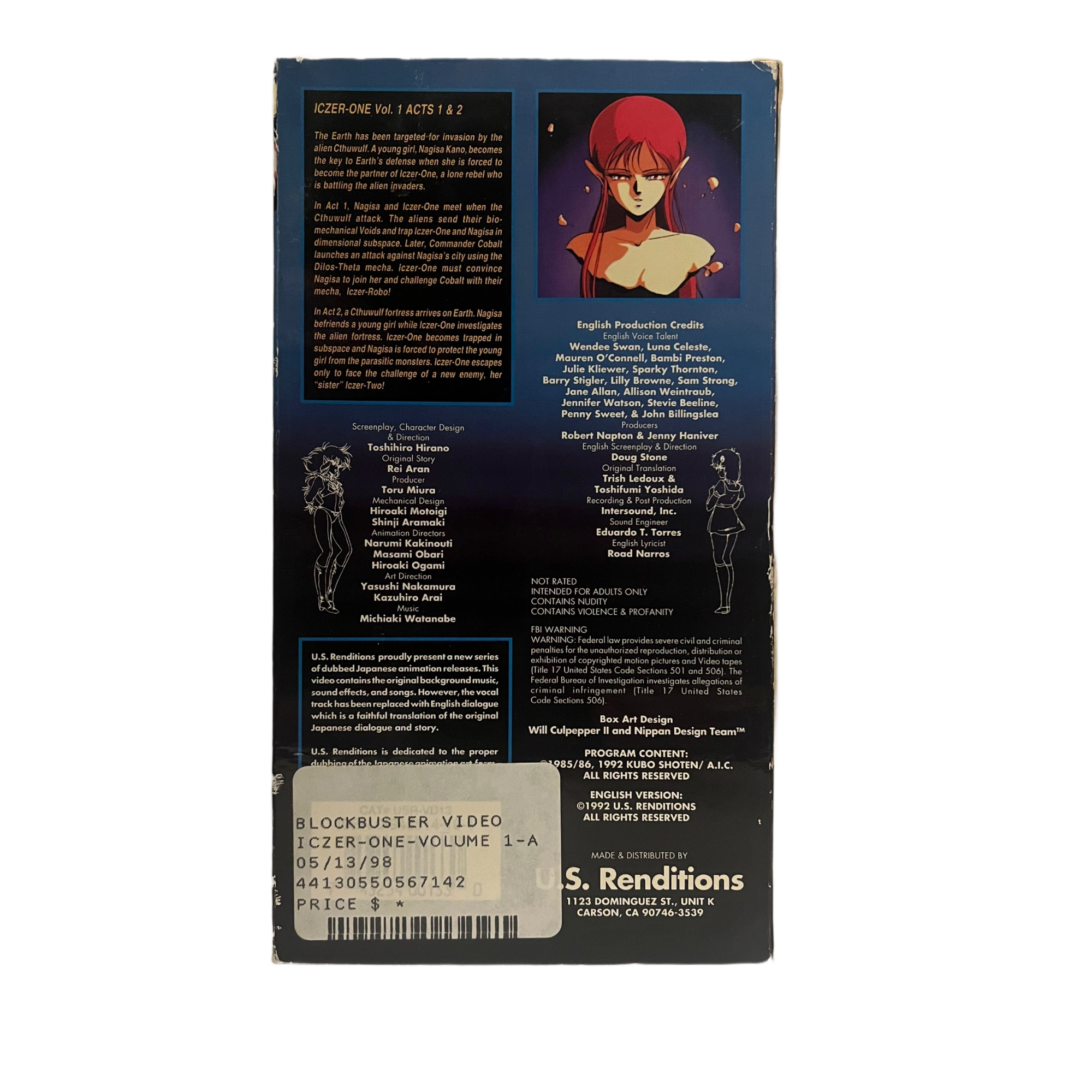 Iczer One Vol. 1 VHS Tape