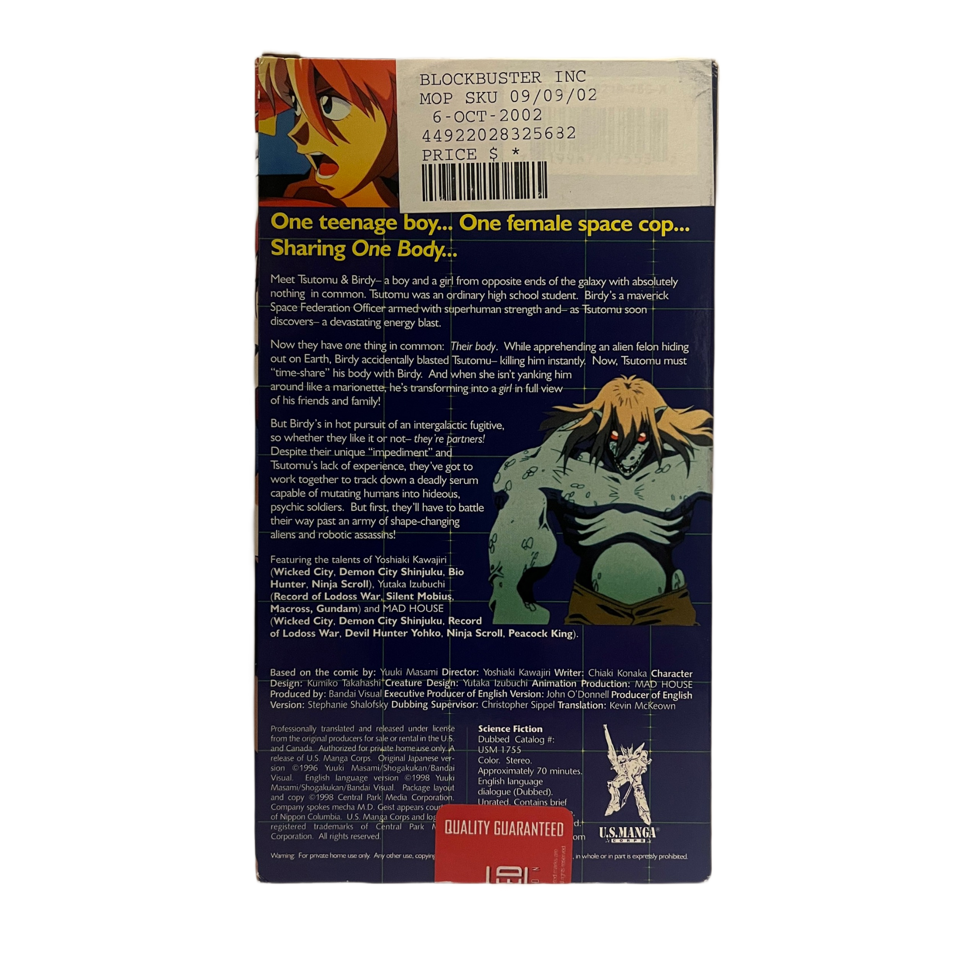 Birdy The Mighty: Double Trouble VHS Tape