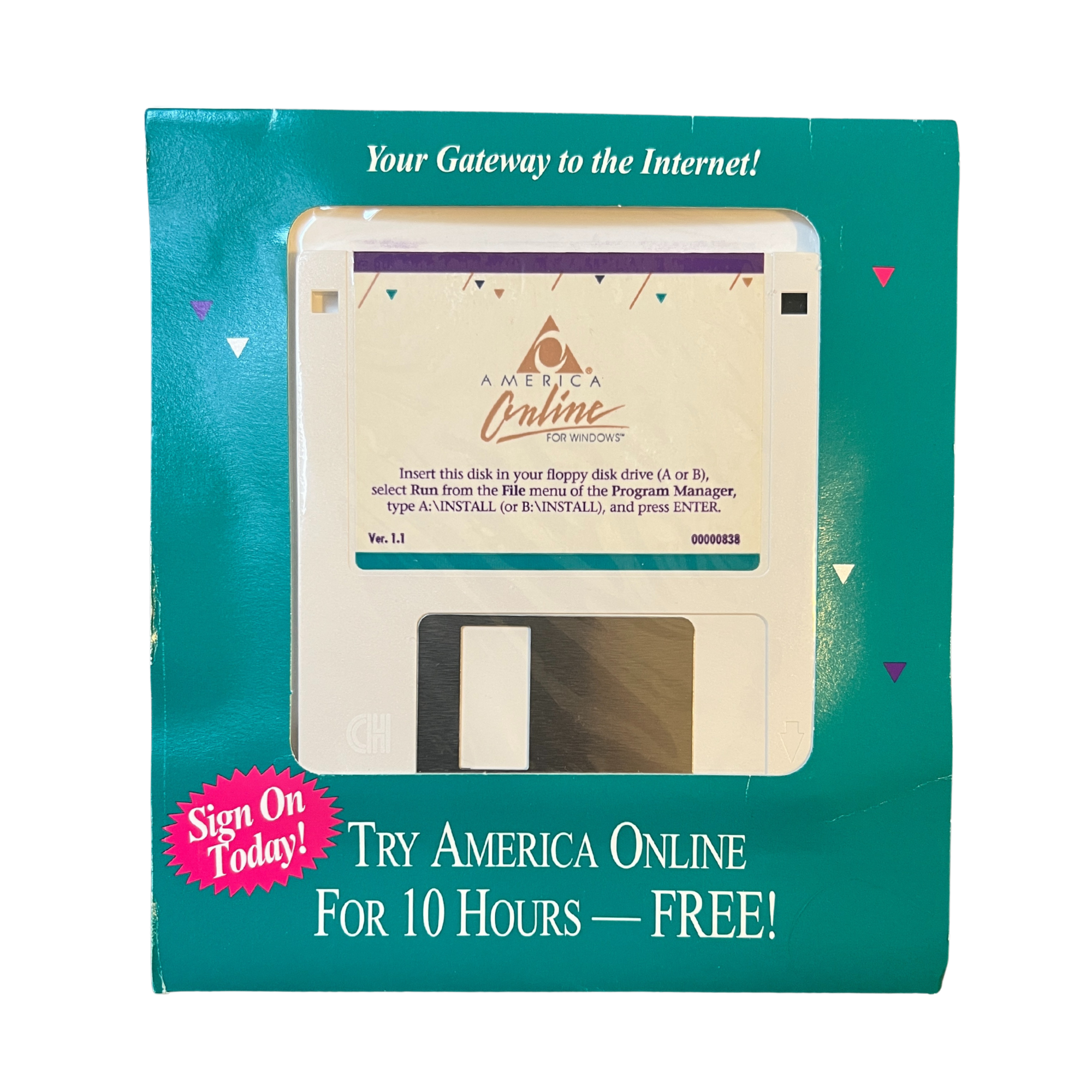 AOL Version 1.1 Floppy Disc (sealed)