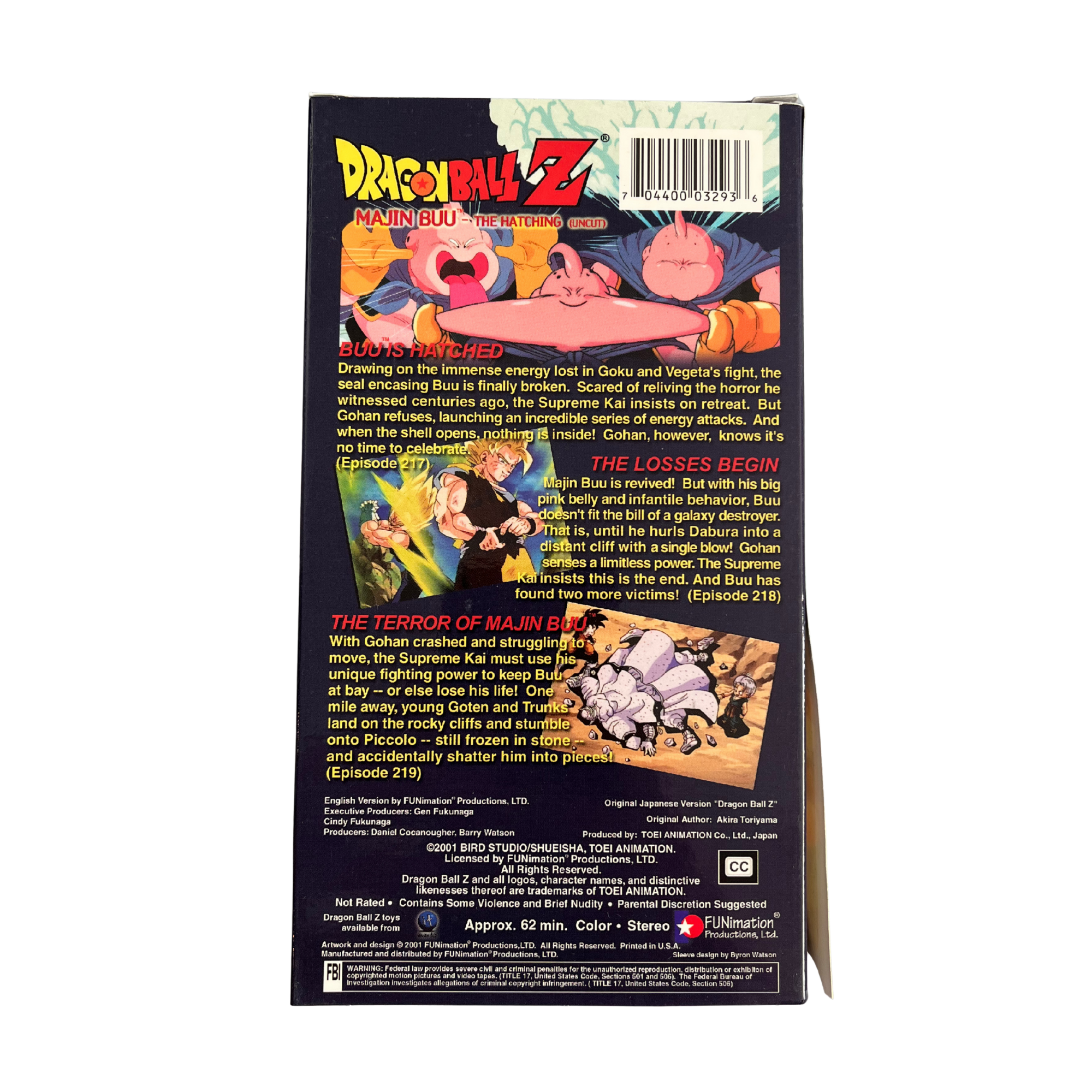 Dragon Ball Z: Majin Buu, The Hatching (Uncut) VHS Tape