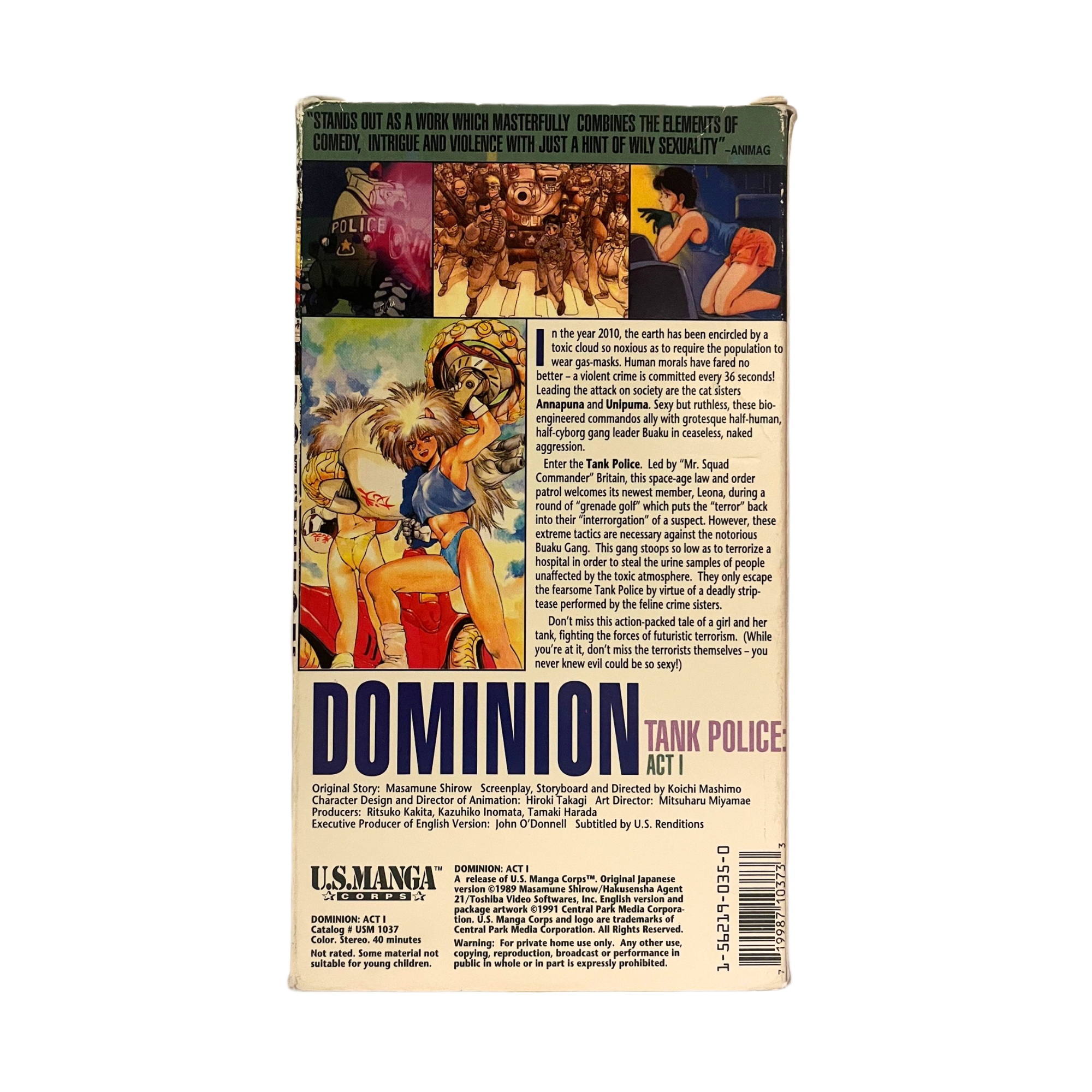 Dominion Tank Police Act I VHS Tape