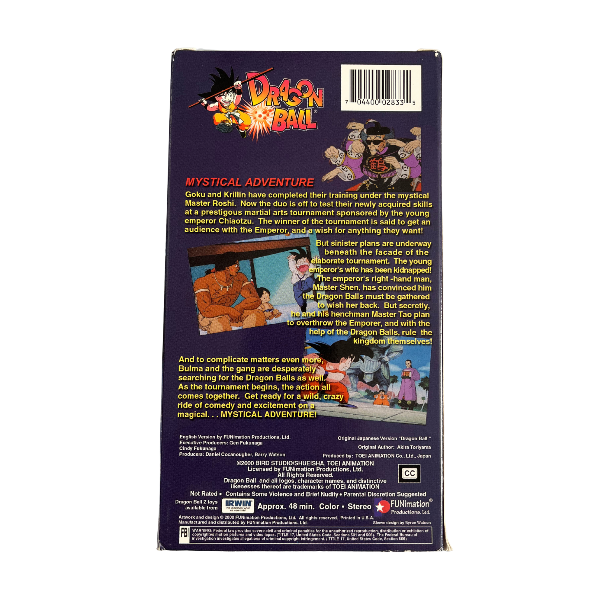 Dragon Ball: Mystical Adventure (Uncut) VHS Tape