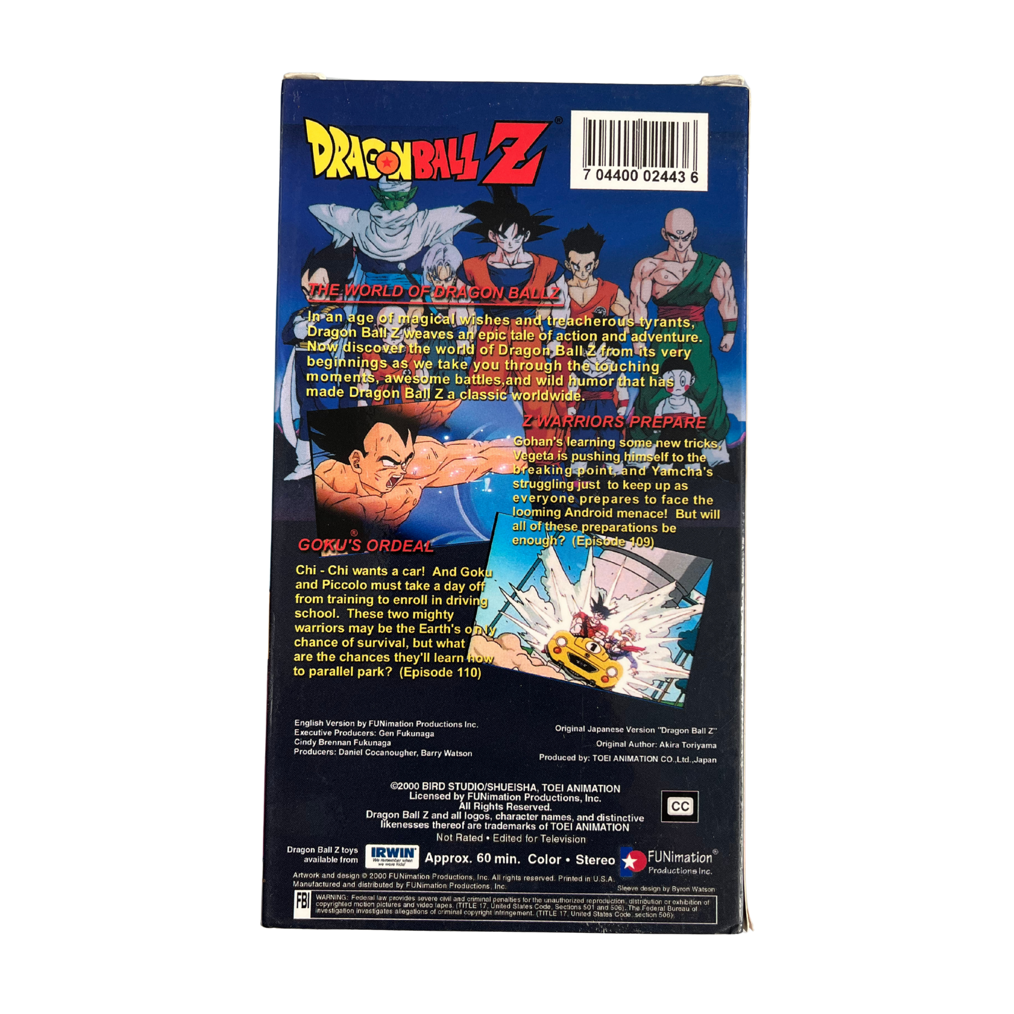 Dragon Ball Z: Z Warriors Prepare VHS Tape