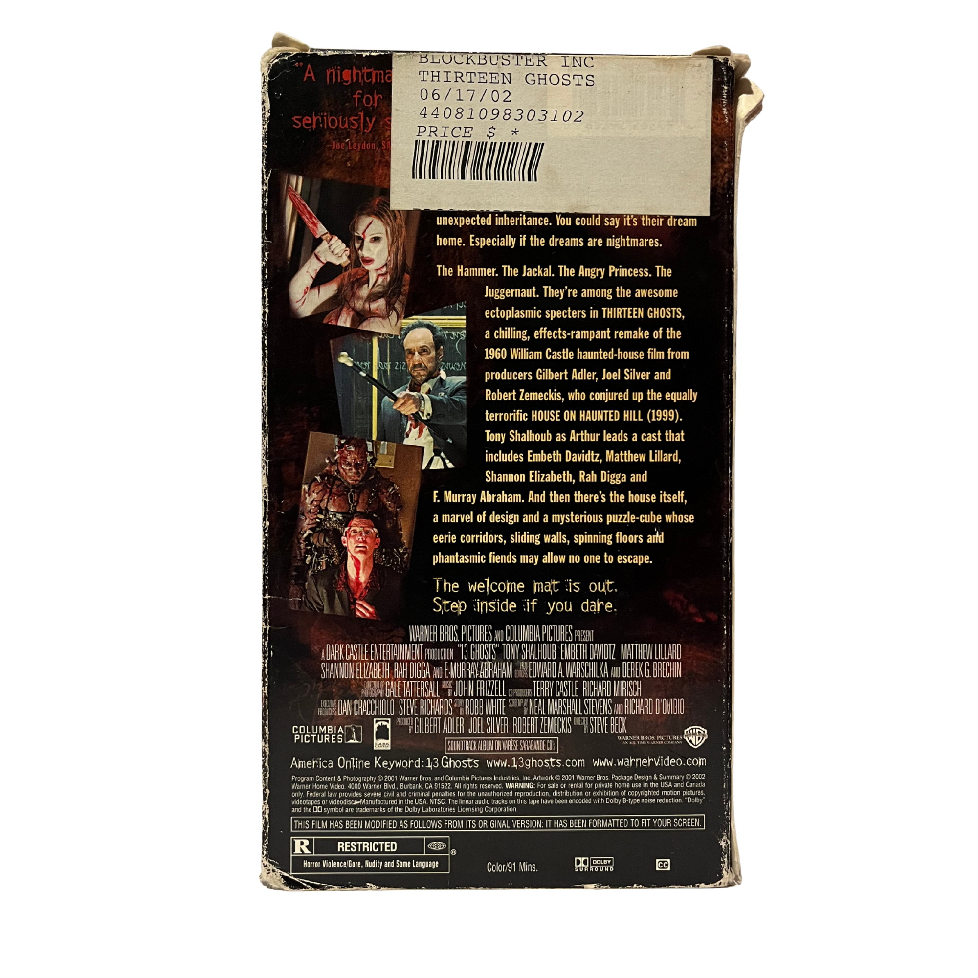 Thirteen Ghosts VHS Tape